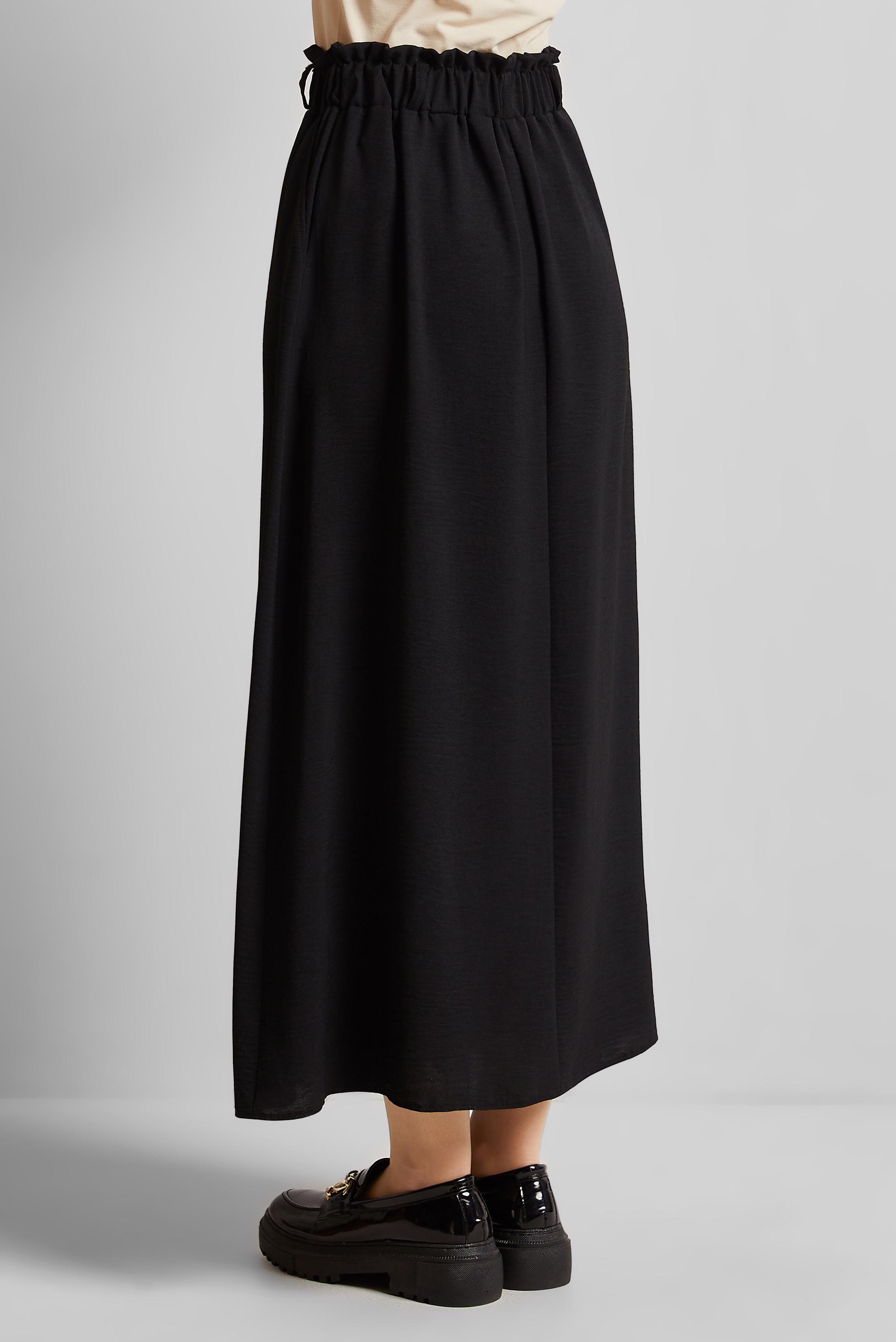 Tesettür giyim SİYAH DÜĞME DETAYLI ETEK 60676