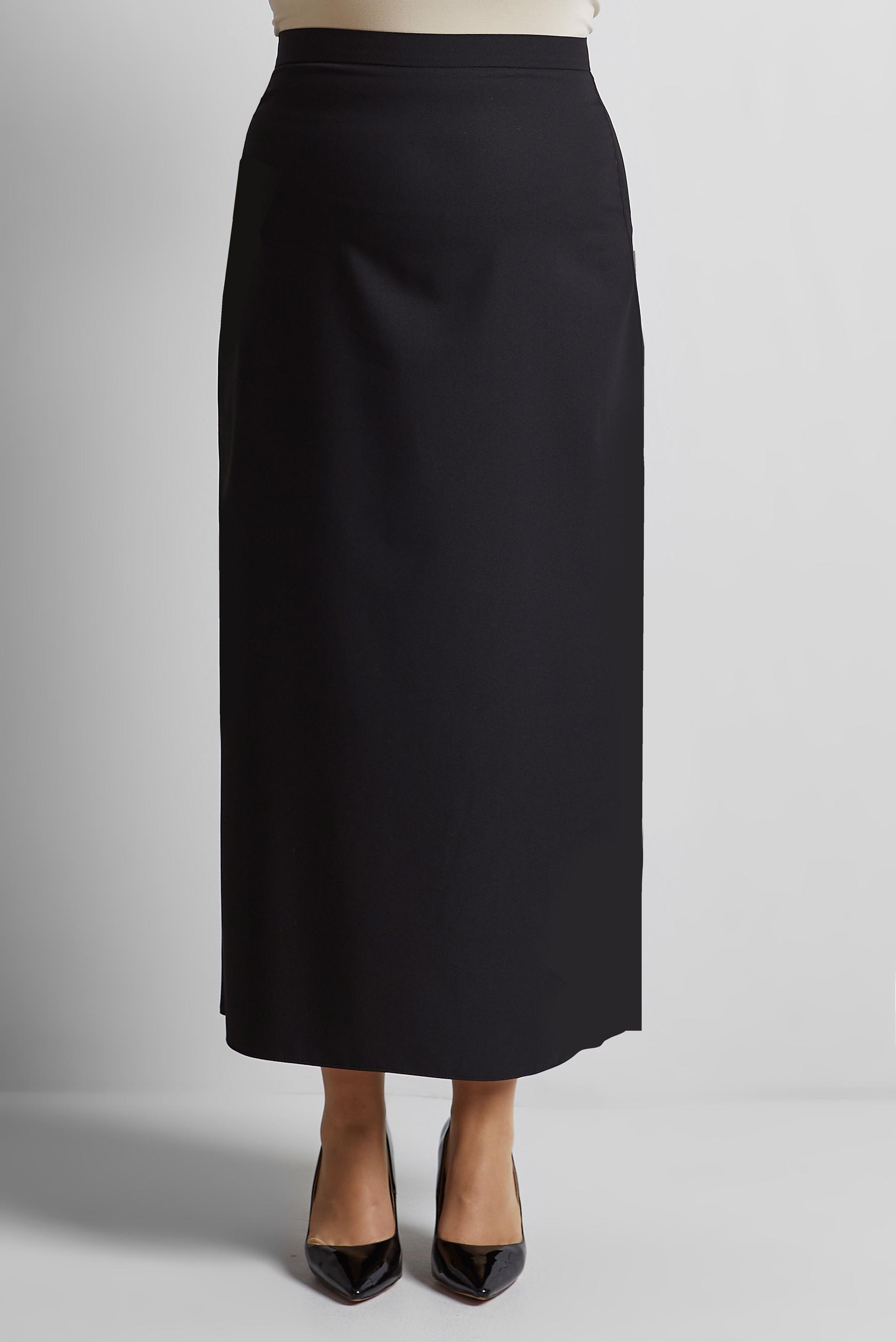 Tesettür giyim SİYAH DÜZ KESİM BÜYÜK BEDEN ETEK 60677