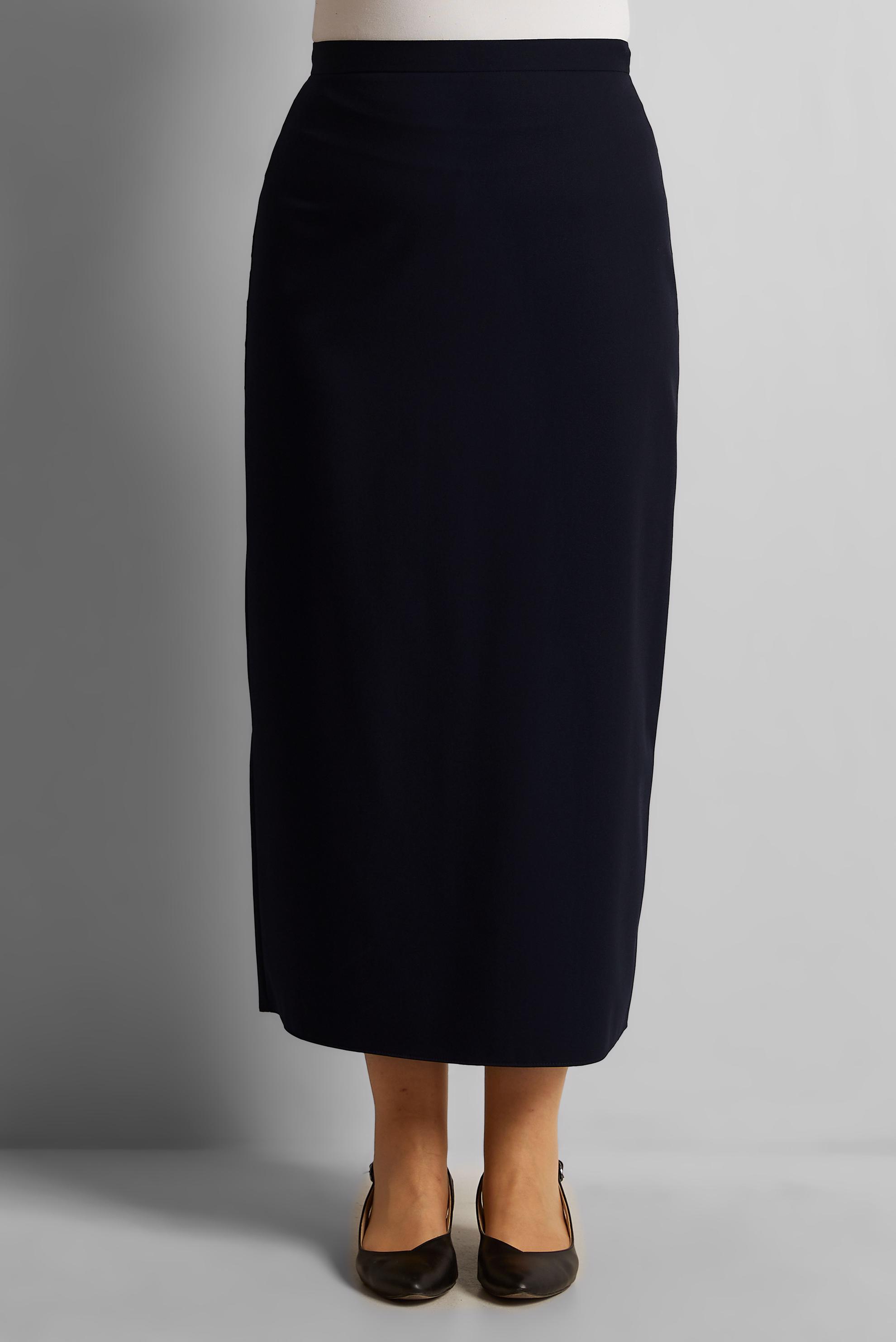 Tesettür giyim LACİVERT DÜZ KESİM BÜYÜK BEDEN ETEK 60677