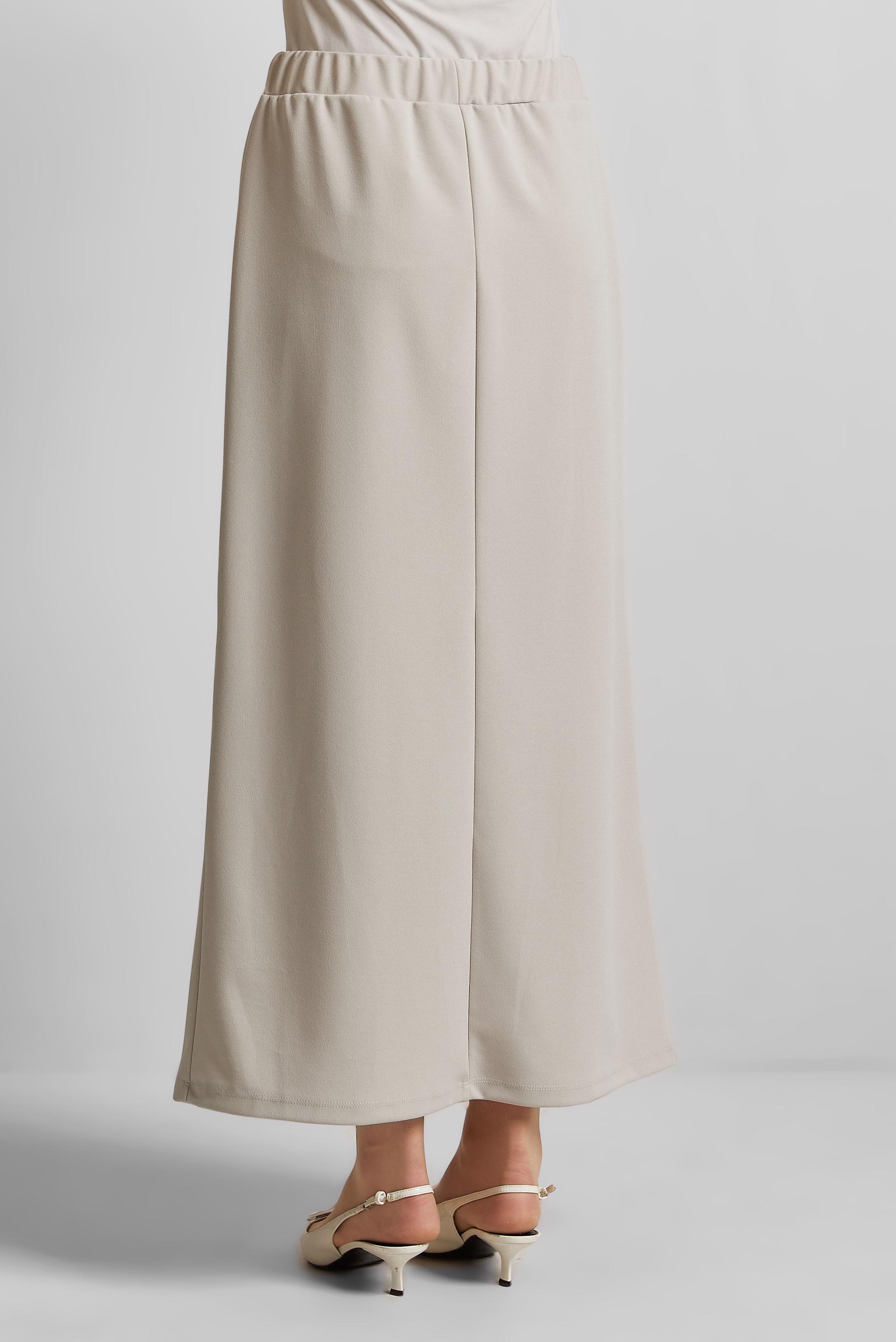 Tesettür giyim BEJ BELİ LASTİKLİ ETEK 60678