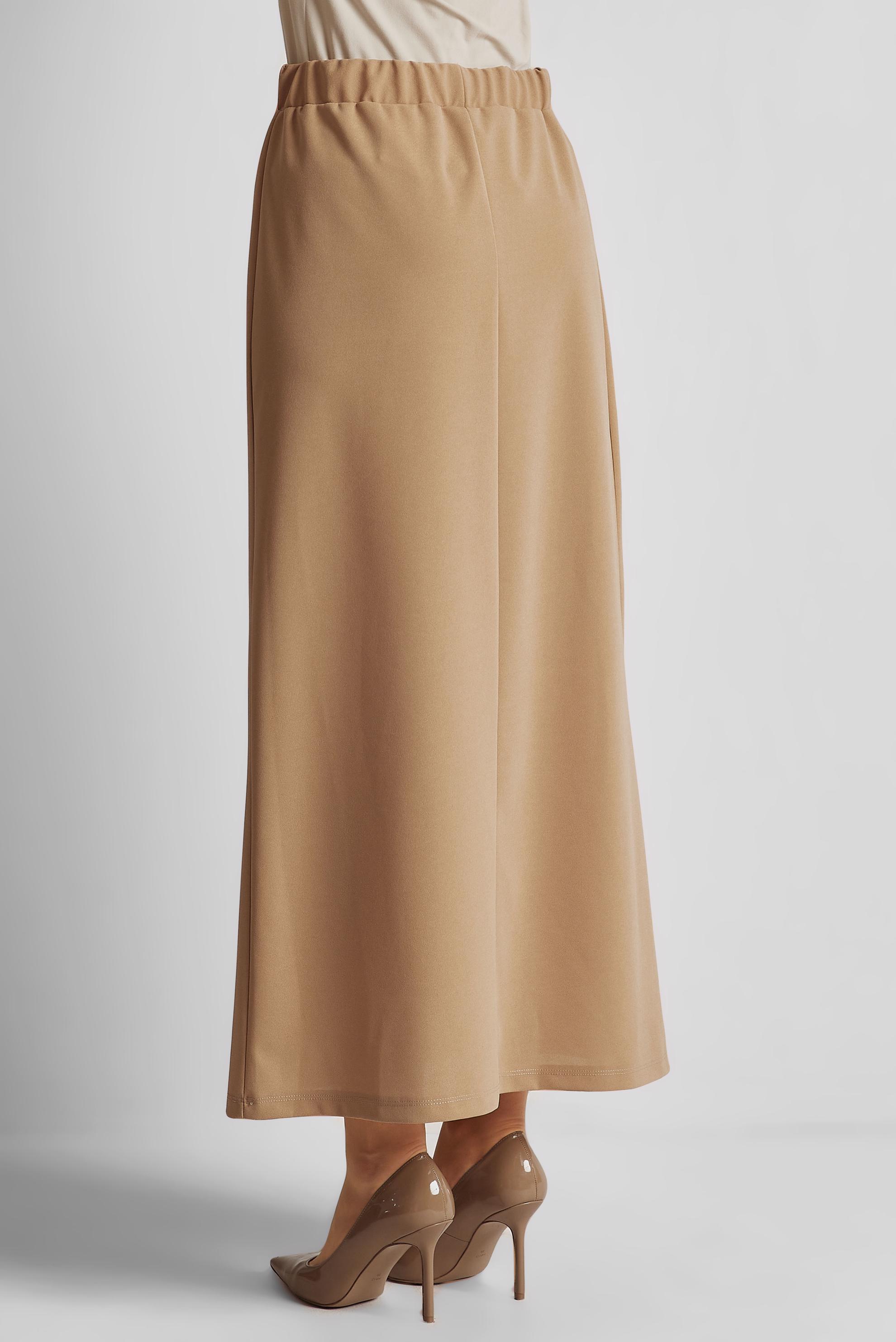 Tesettür giyim KAHVE BELİ LASTİKLİ ETEK 60678