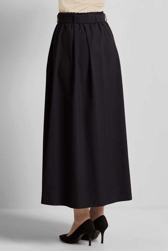 Hijab-Kleidung SCHWARZ ROCK MIT GÜRTEL 60679 - ALVİNA