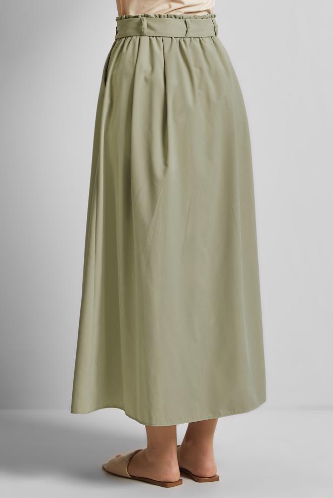 Hijab-Kleidung BEIGE ROCK MIT GÜRTEL 60679 - ALVİNA