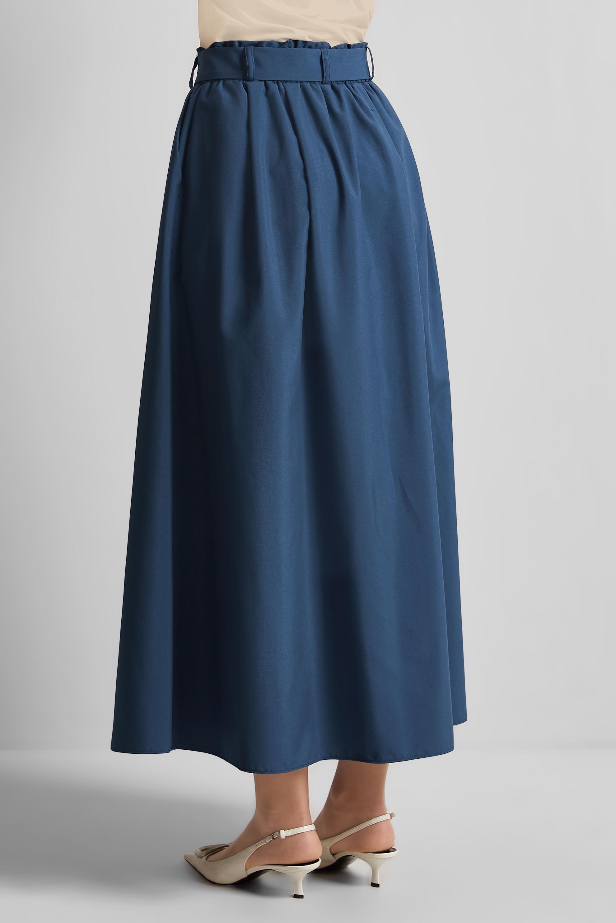 Tesettür giyim LACİVERT KEMERLİ ETEK 60679