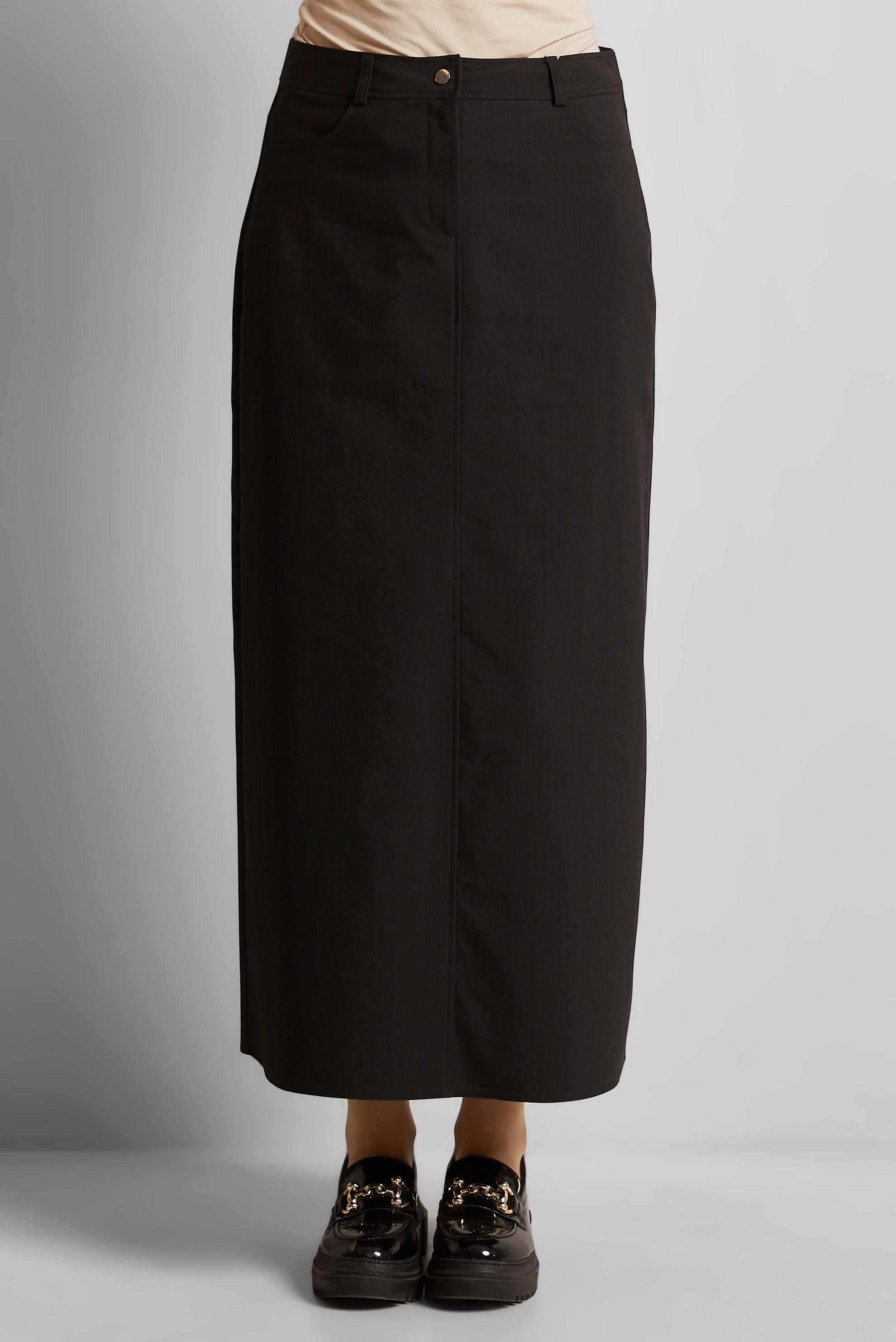 Tesettür giyim SİYAH DÜZ KESİM PAMUKLU ETEK 60680