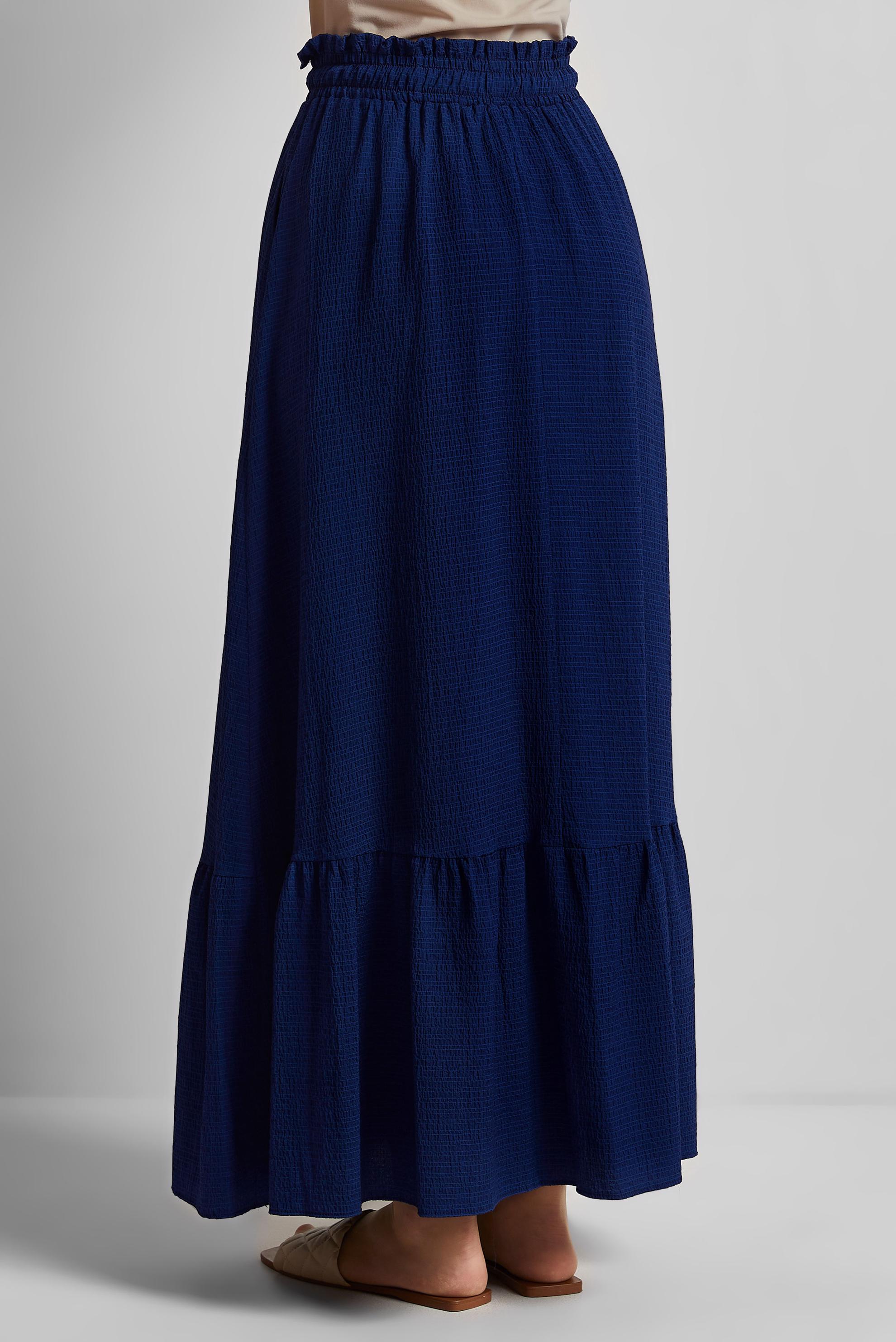 Tesettür giyim LACİVERT BELİ LASTİKLİ ETEK 60681