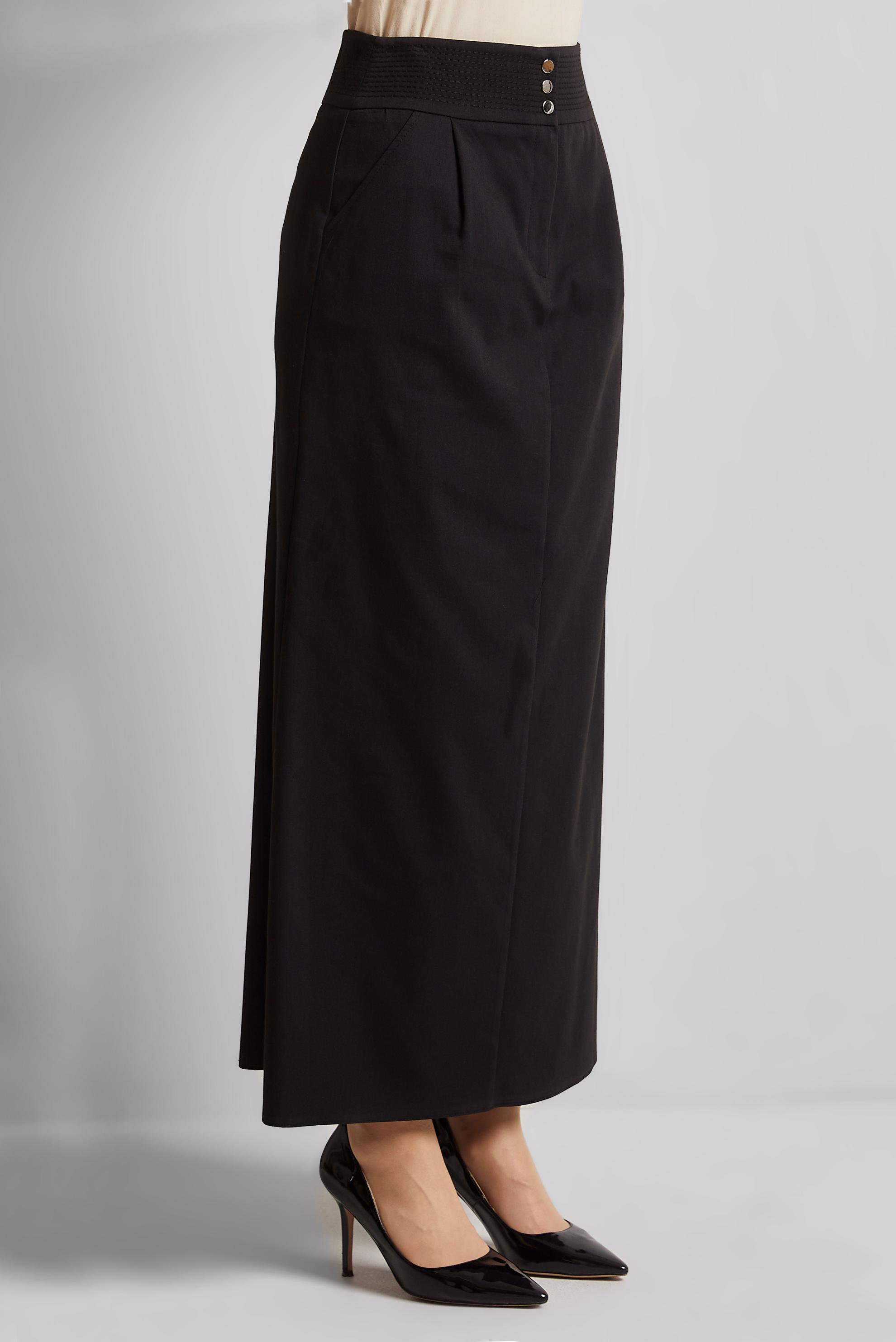 Tesettür giyim SİYAH DÜZ KESİM ETEK 60682