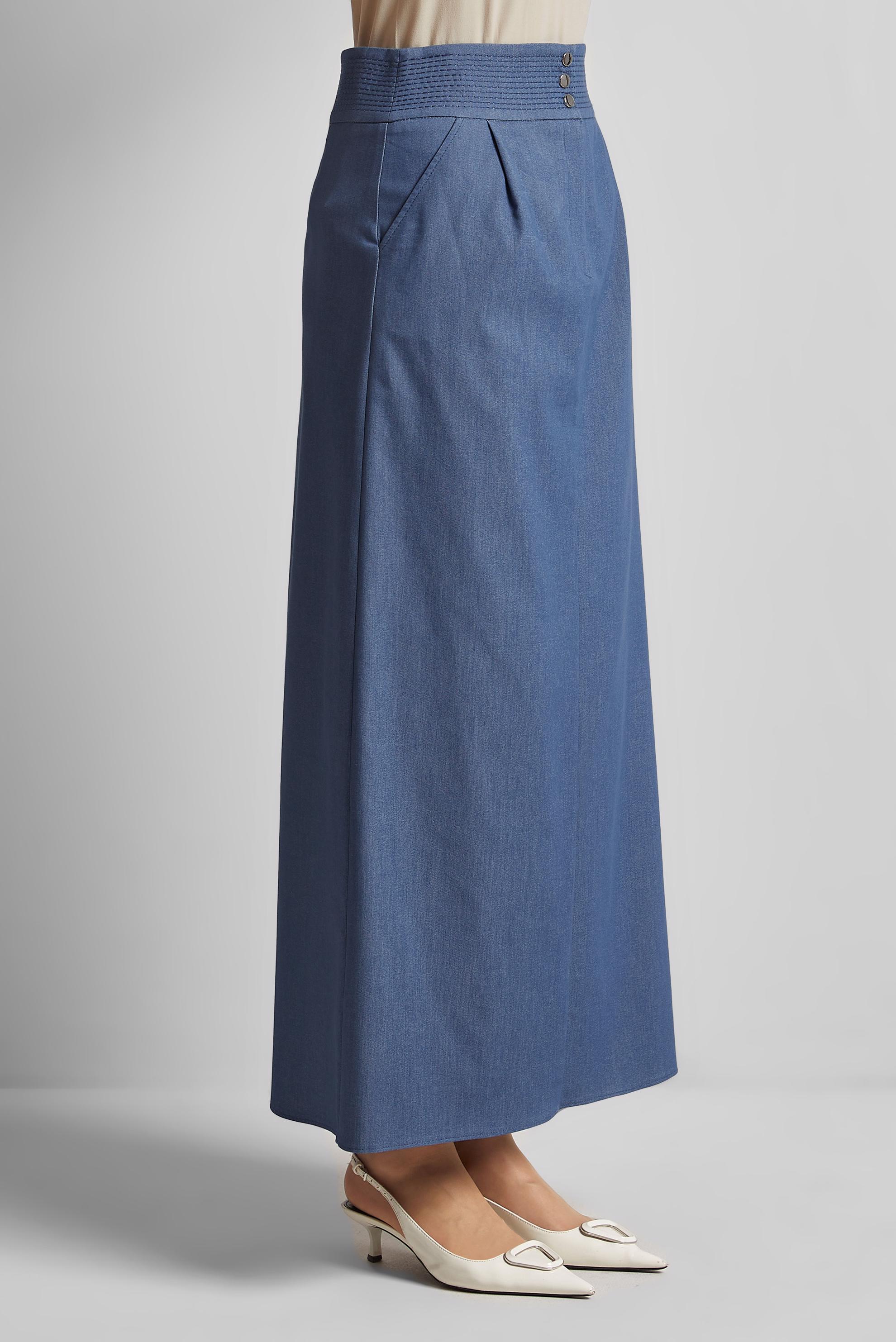 Vêtements hijab BLEU JUPE COUPE DROITE 60682