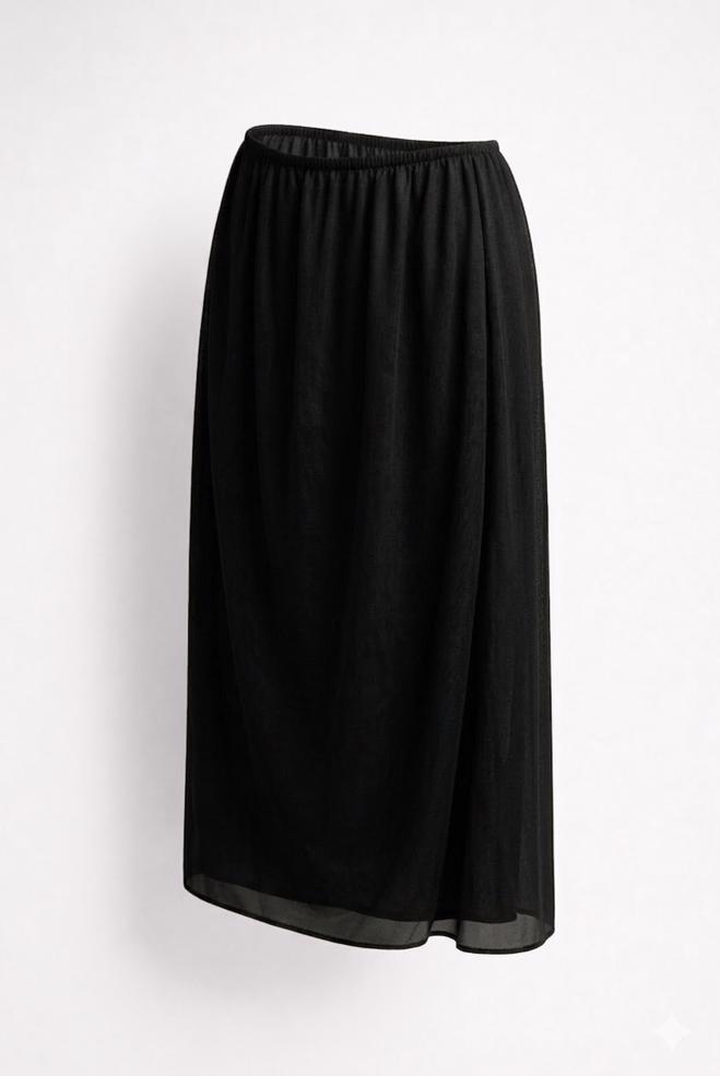 Hijab clothing BLACK 60686 SÜPREM ETEK 38-46 - ALVİNA