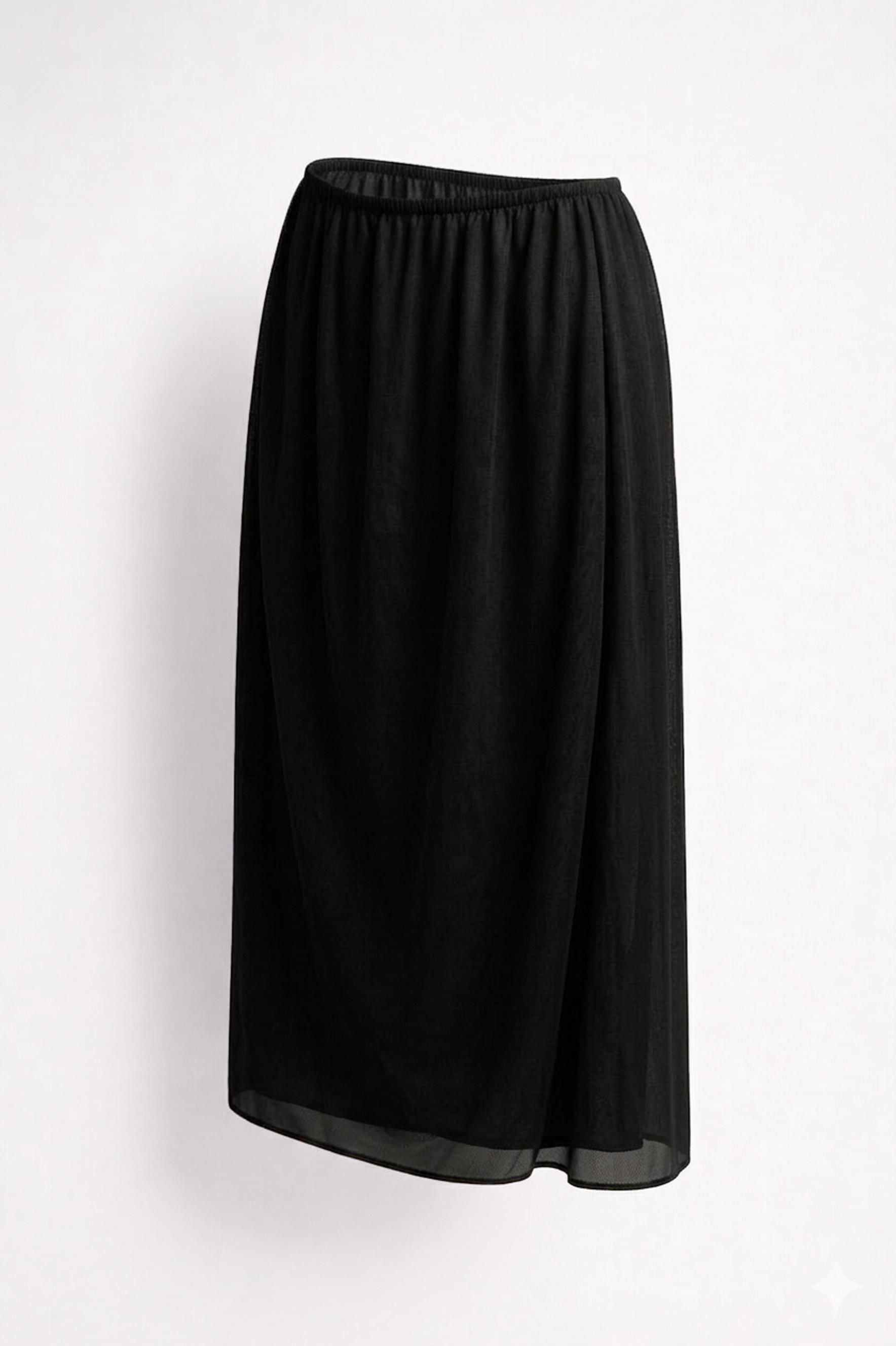 Hijab clothing BLACK 60686 SÜPREM ETEK 38-46