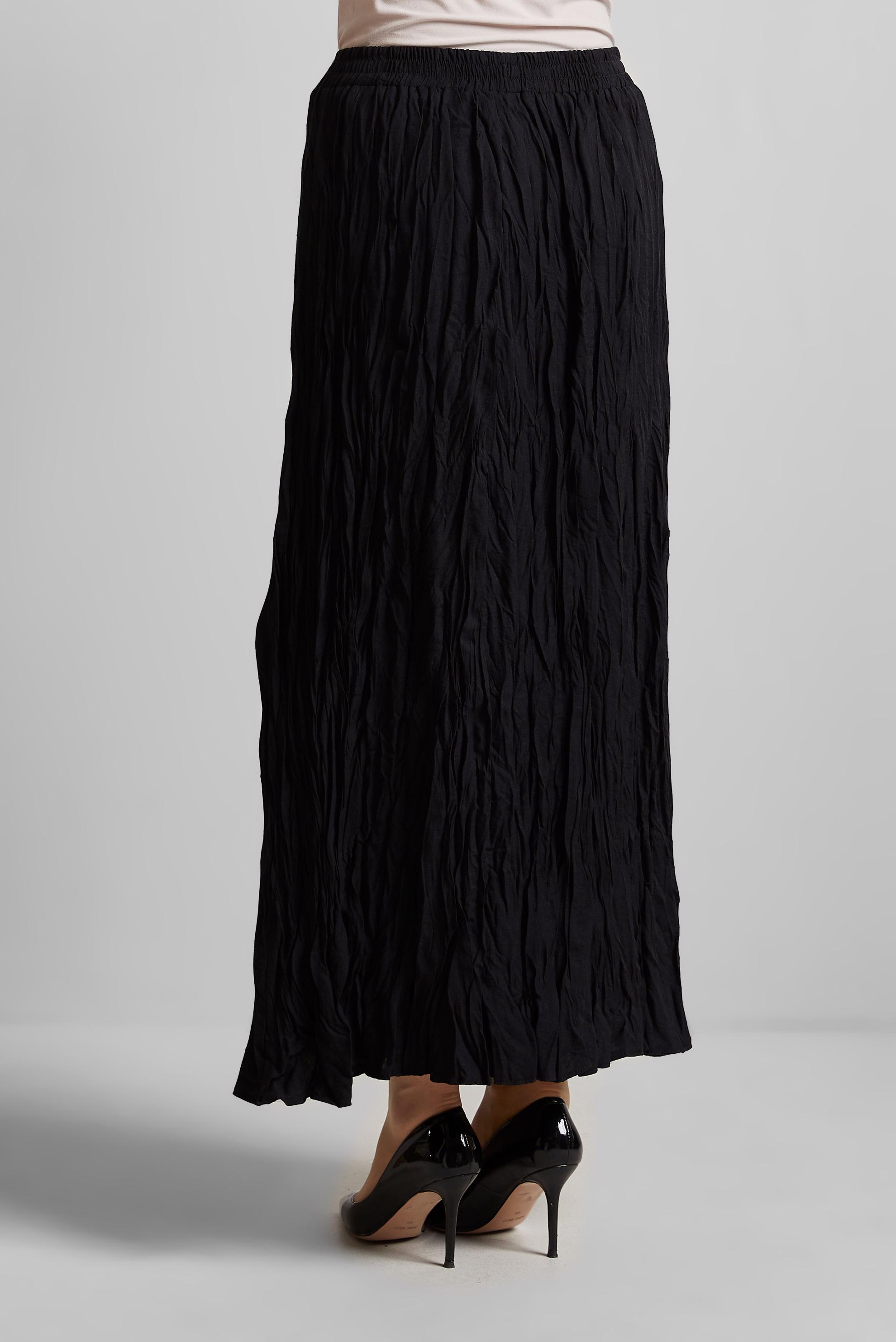 Tesettür giyim SİYAH KIRIŞIK GÖRÜNÜMLÜ ETEK 60687