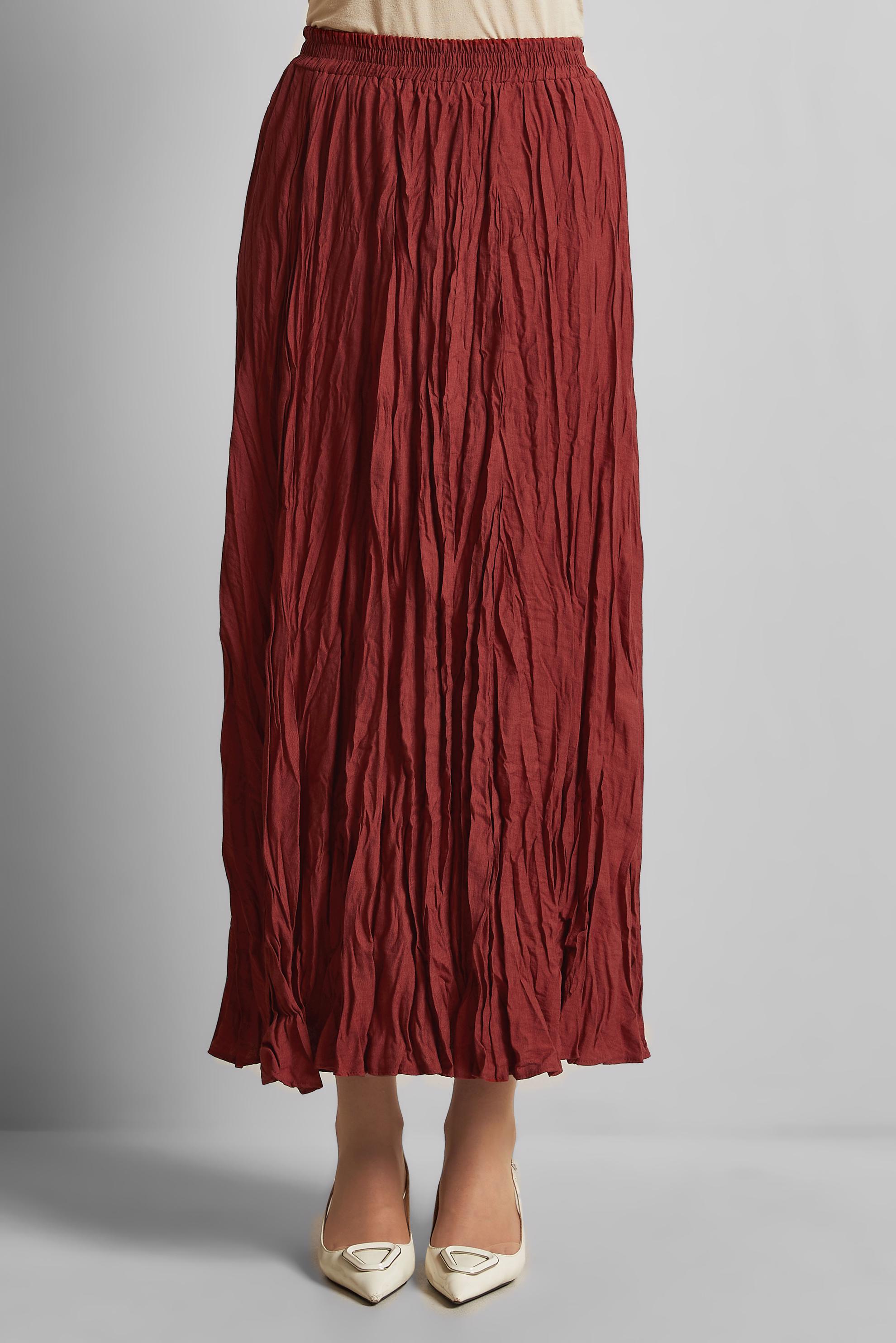 Tesettür giyim BORDO KIRIŞIK GÖRÜNÜMLÜ ETEK 60687