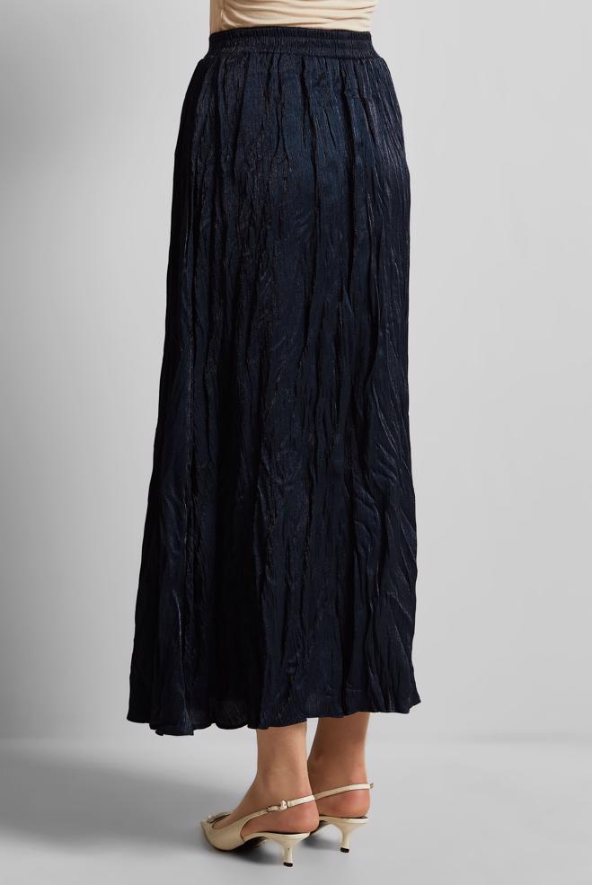 Hijab clothing NAVY BLUE CRINKLE SKIRT 60688 - ALVİNA