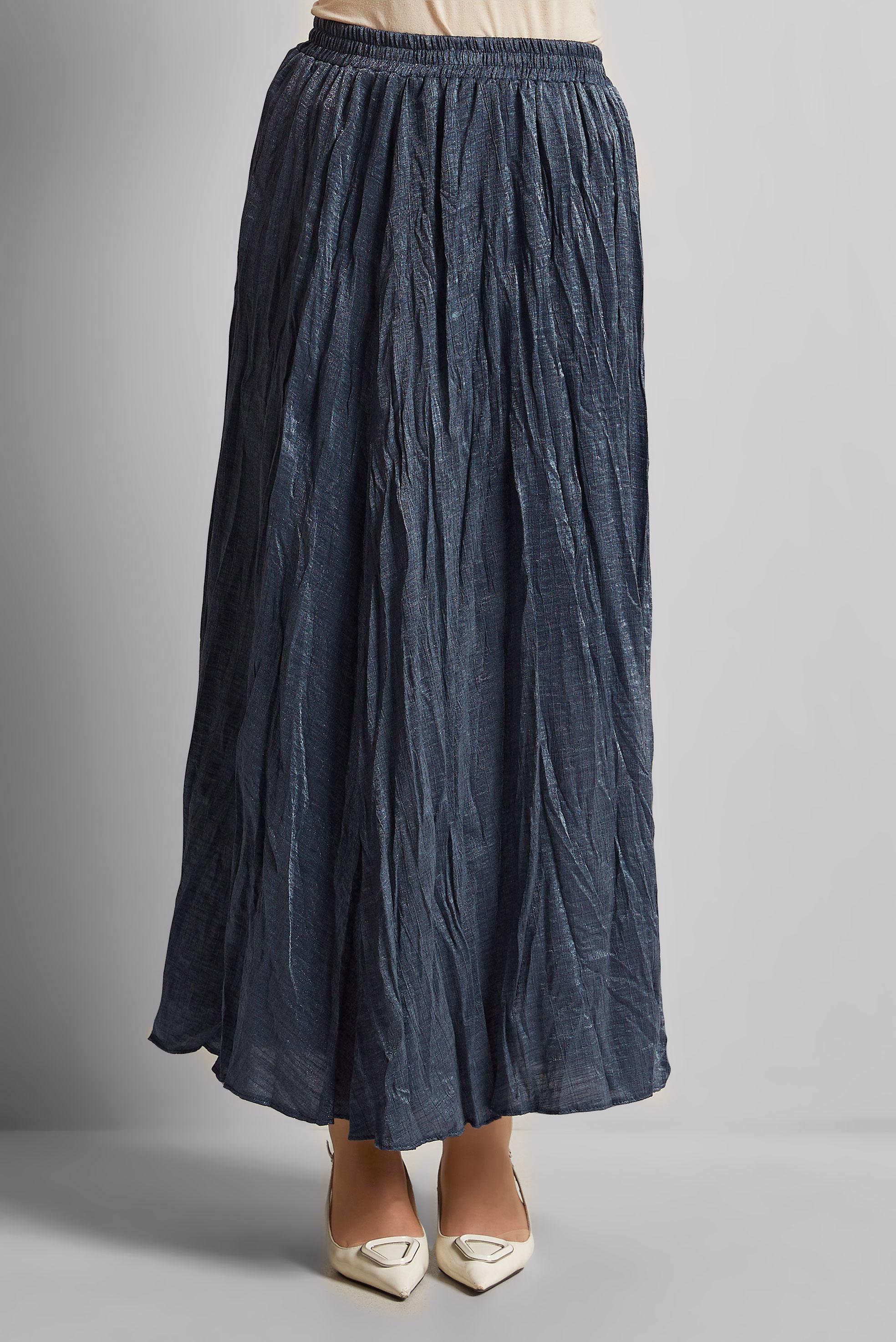 Tesettür giyim LACİVERT KRİNKIL ETEK 60688