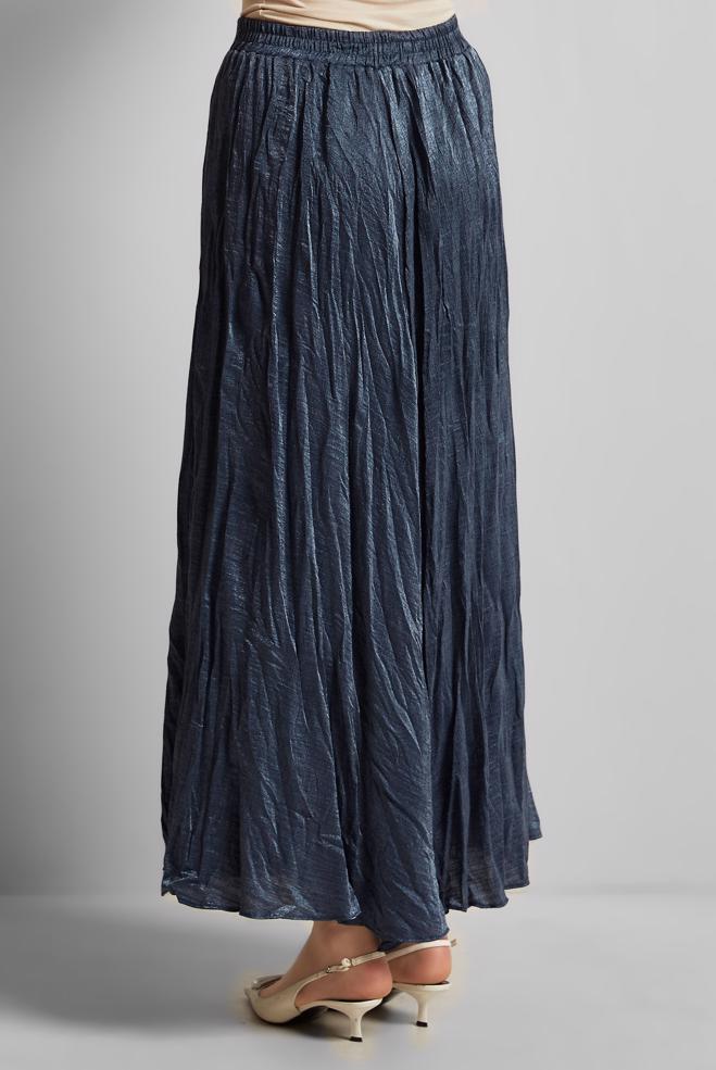 Hijab clothing NAVY BLUE CRINKLE SKIRT 60688 - ALVİNA