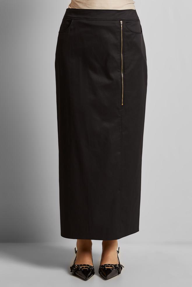 Hijab clothing BLACK COTTON SKIRT 60692 - ALVİNA
