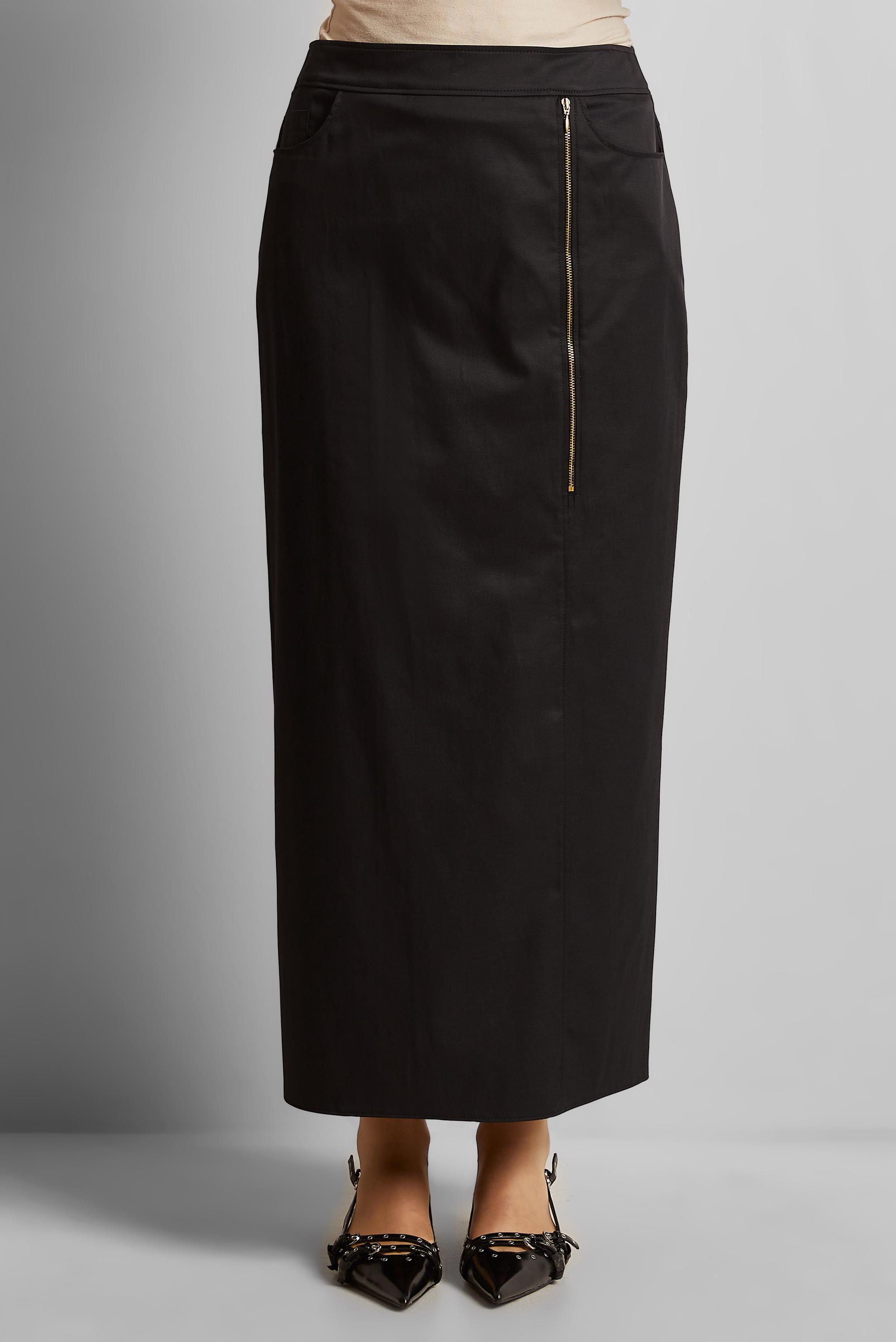 Tesettür giyim SİYAH PAMUKLU DÜZ KESİM ETEK 60692