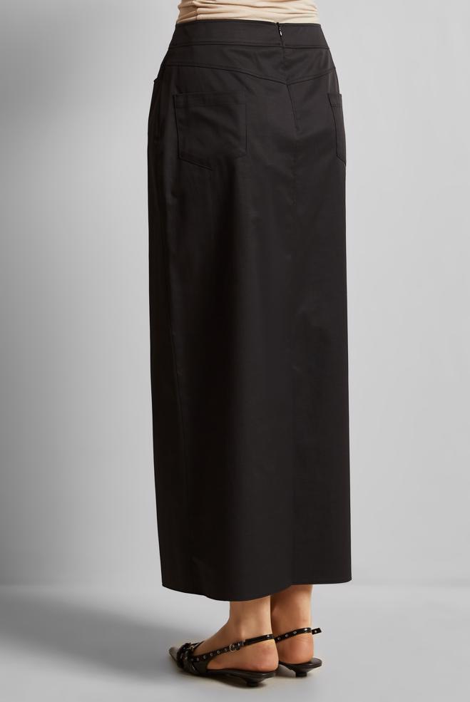 Hijab clothing BLACK COTTON SKIRT 60692 - ALVİNA