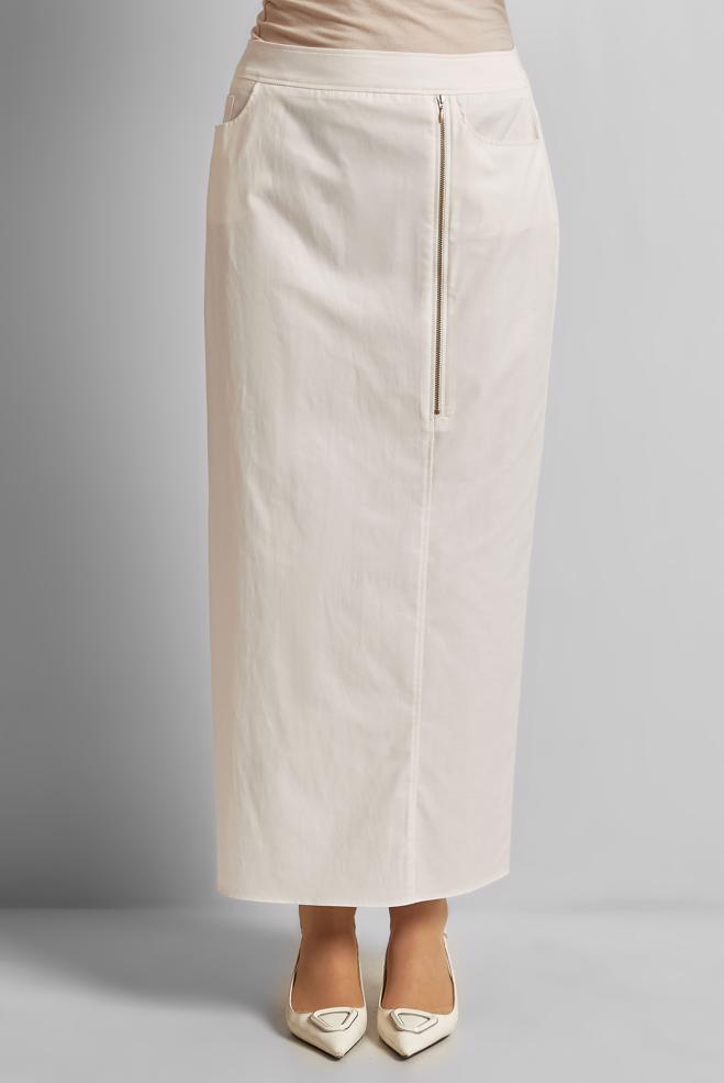 Hijab clothing WHITE COTTON SKIRT 60692 - ALVİNA