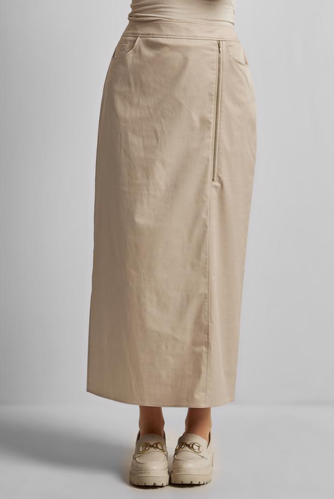 Hijab clothing BEIGE COTTON SKIRT 60692 - ALVİNA
