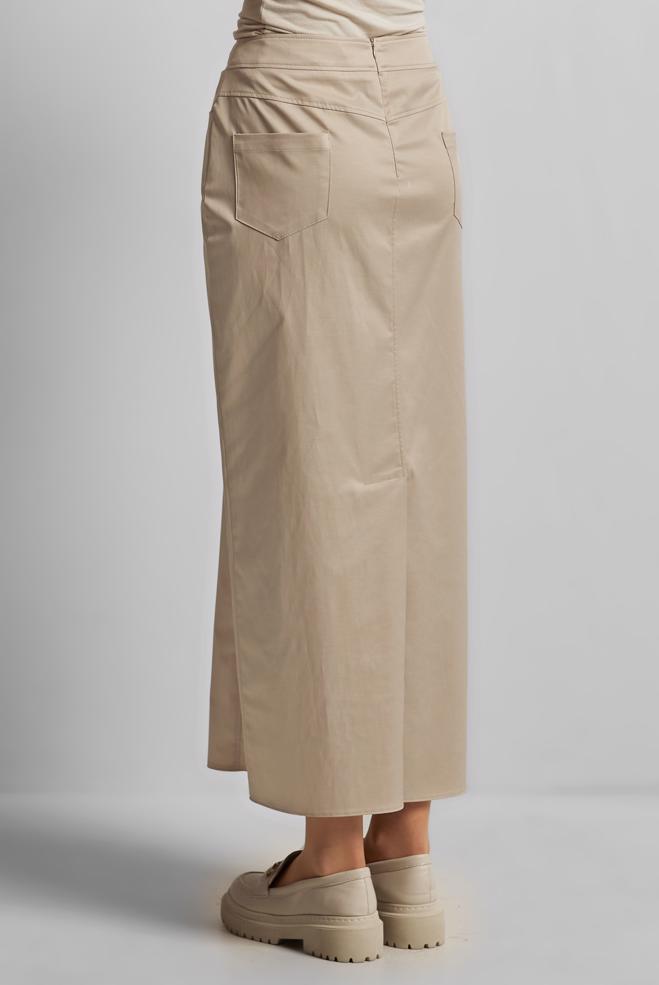 Hijab clothing BEIGE COTTON SKIRT 60692 - ALVİNA