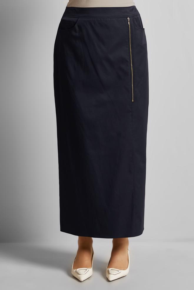 Hijab clothing NAVY BLUE COTTON SKIRT 60692 - ALVİNA