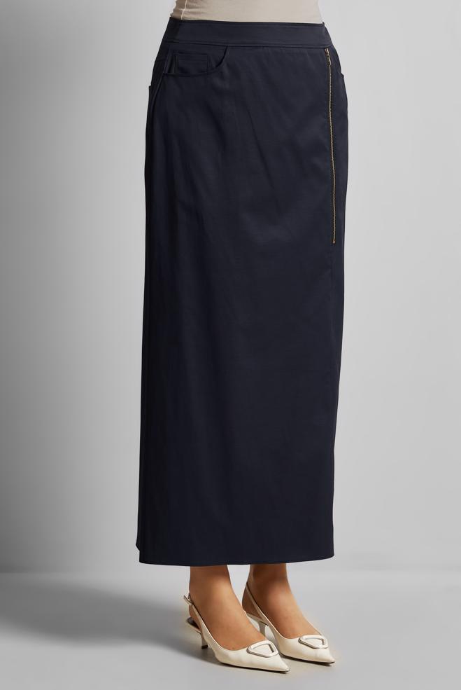 Hijab clothing NAVY BLUE COTTON SKIRT 60692 - ALVİNA
