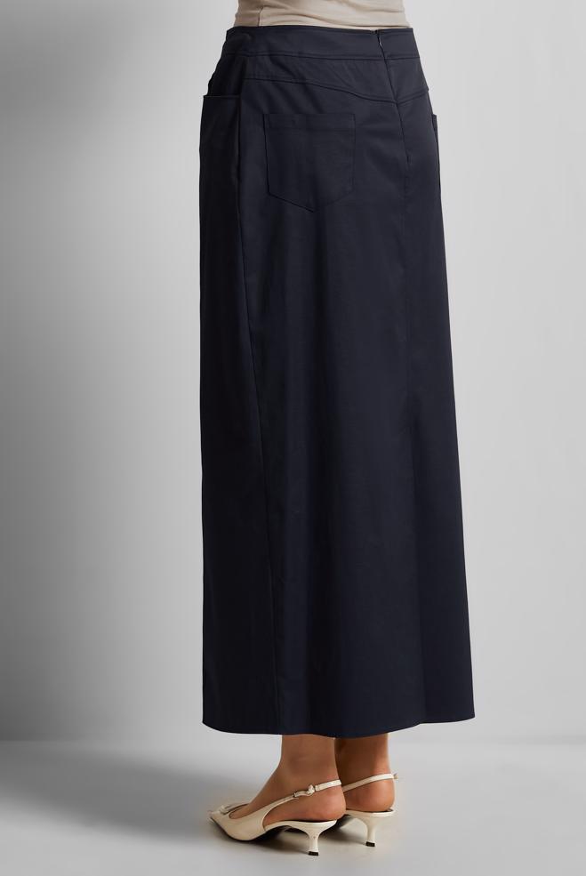 Hijab clothing NAVY BLUE COTTON SKIRT 60692 - ALVİNA
