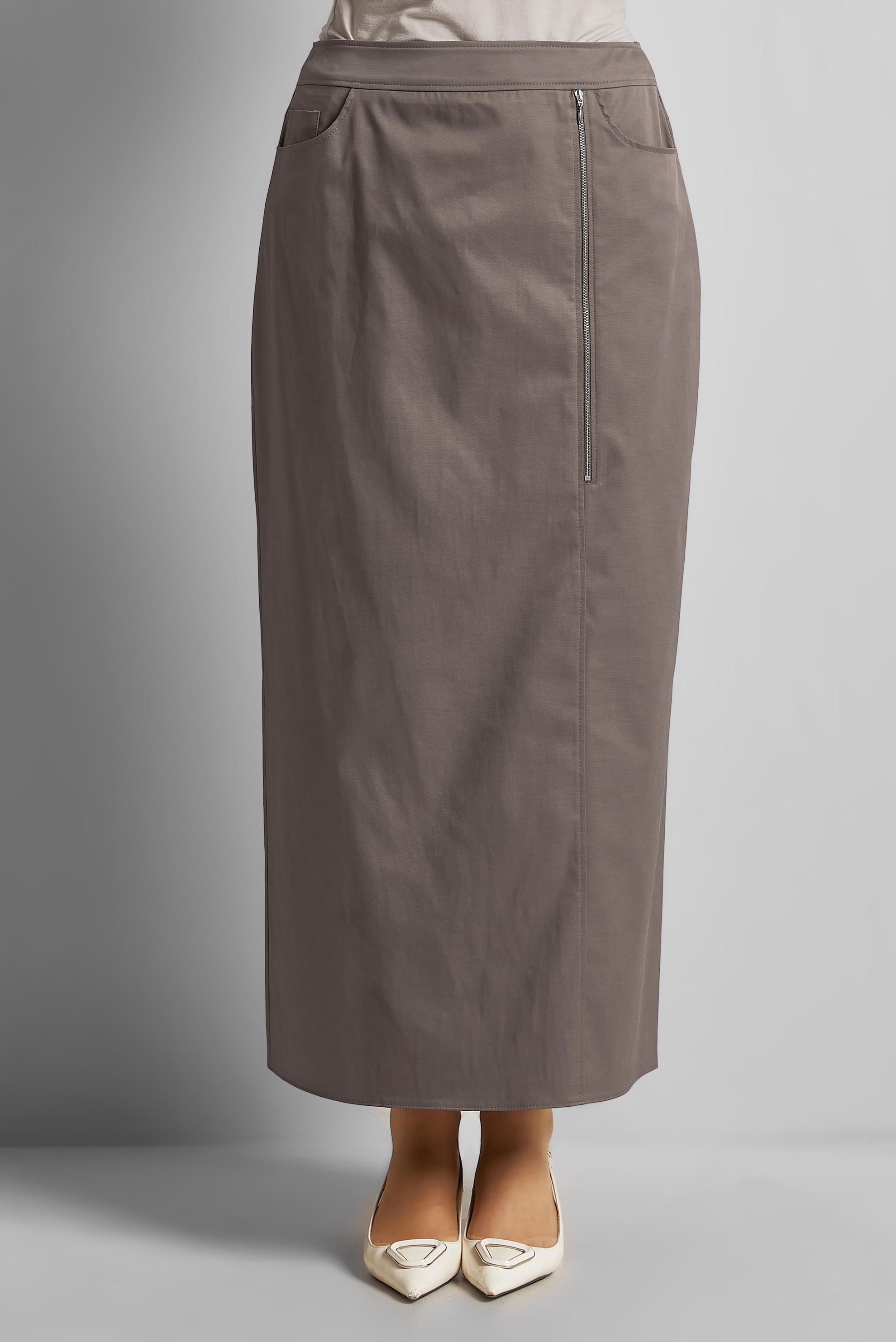 Tesettür giyim VİZON PAMUKLU DÜZ KESİM ETEK 60692