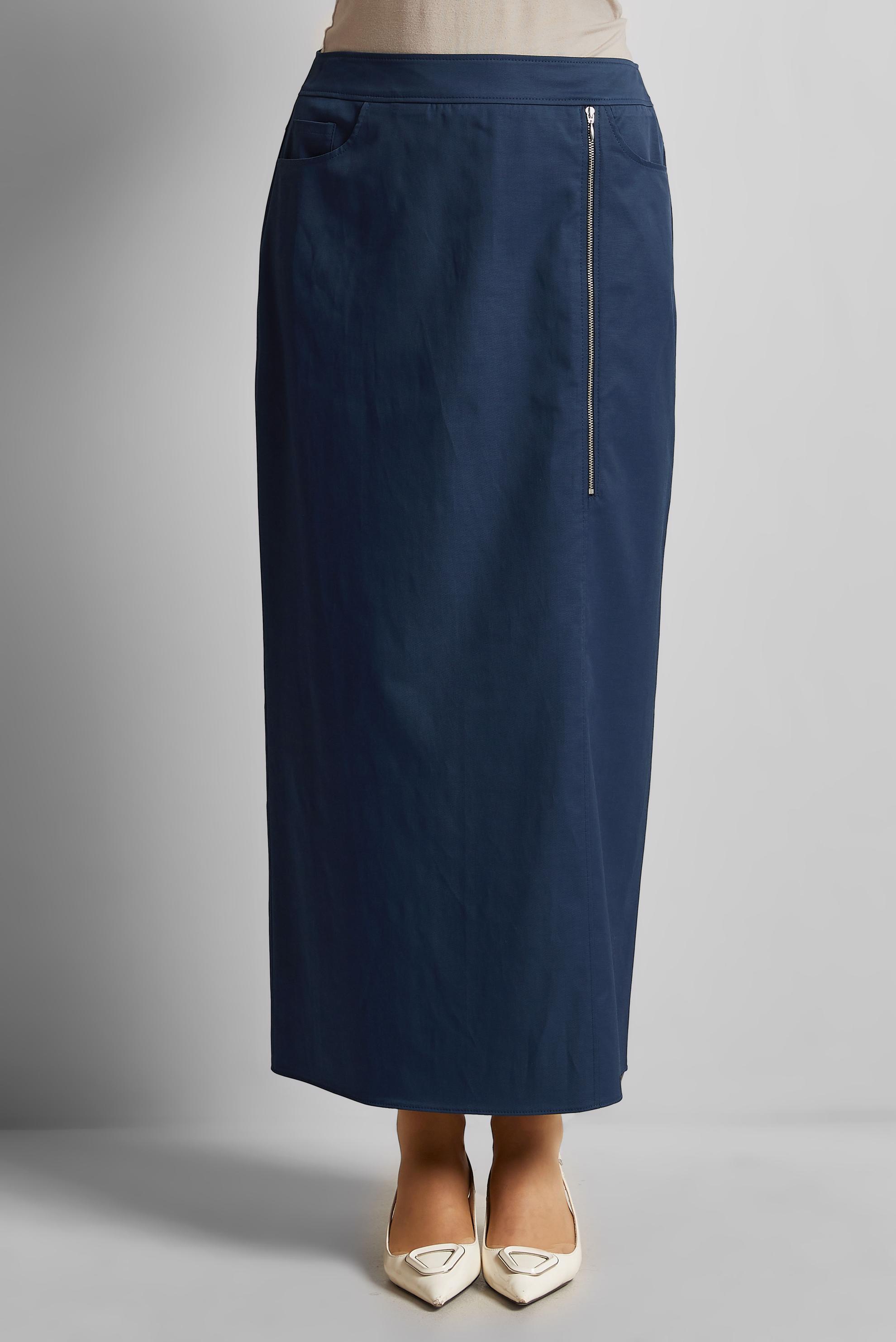 Tesettür giyim LACİVERT PAMUKLU DÜZ KESİM ETEK 60692