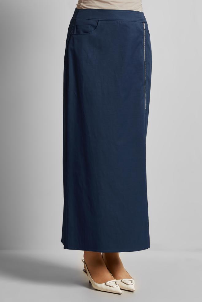 Hijab clothing NAVY BLUE COTTON SKIRT 60692 - ALVİNA