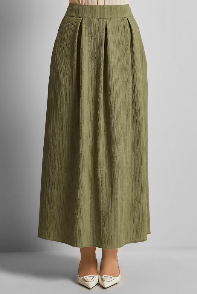 Hijab clothing KHAKI A CUT SKIRT 60694 - ALVİNA