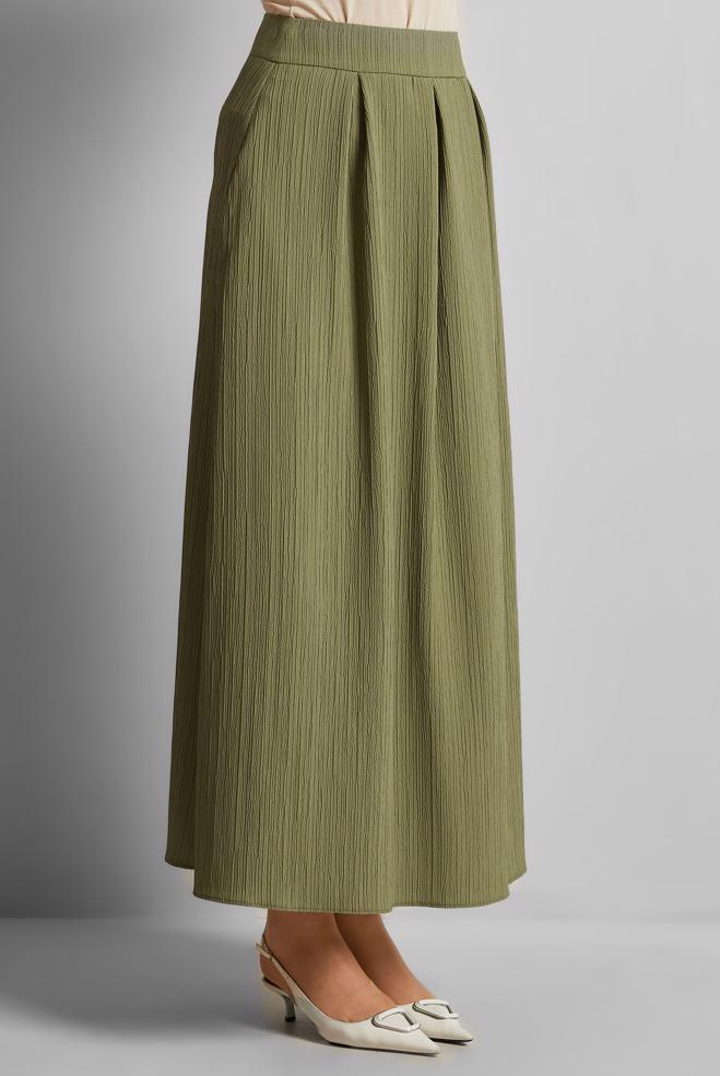 Hijab clothing KHAKI A CUT SKIRT 60694 - ALVİNA