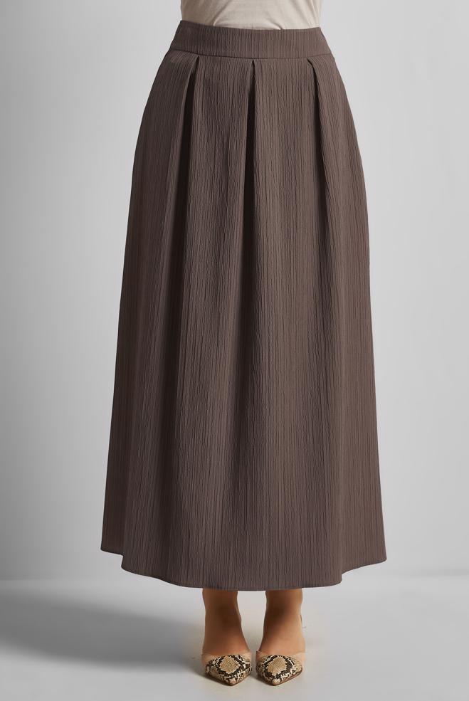 Hijab clothing MINK A CUT SKIRT 60694 - ALVİNA