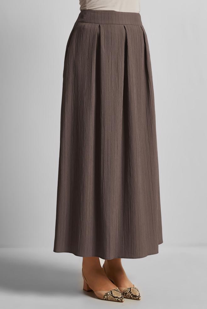 Hijab clothing MINK A CUT SKIRT 60694 - ALVİNA
