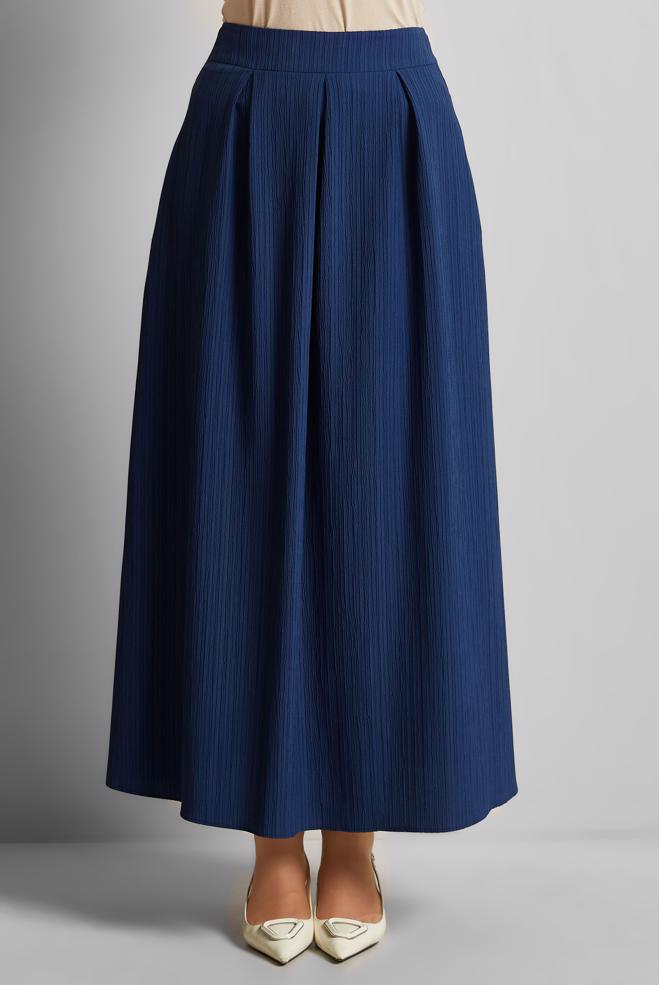 Hijab clothing NAVY BLUE A CUT SKIRT 60694 - ALVİNA