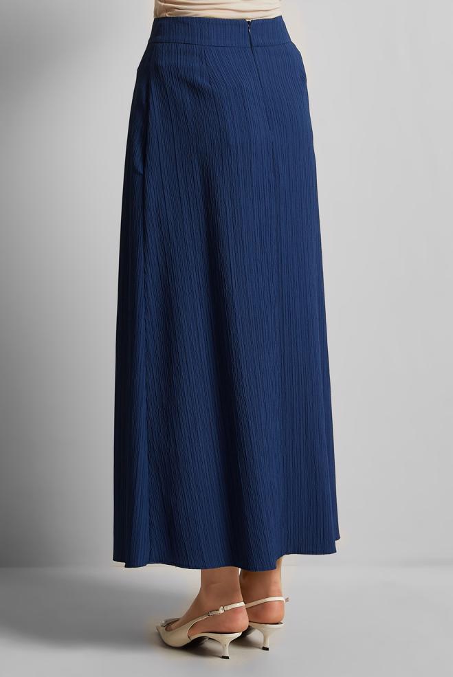 Hijab clothing NAVY BLUE A CUT SKIRT 60694 - ALVİNA