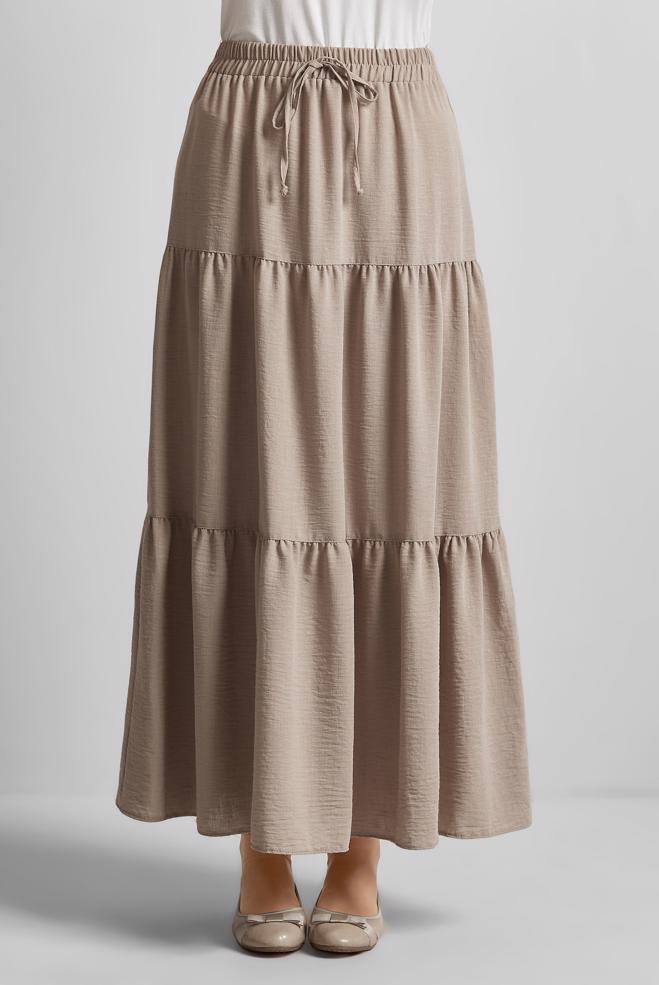 Hijab clothing  ELASTIC WAIST SKIRT 60695 - ALVİNA