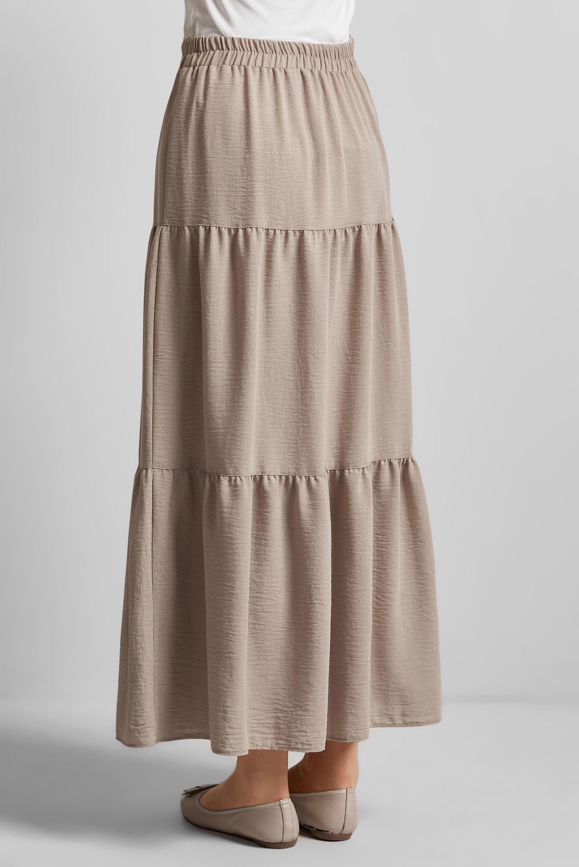 Hijab clothing BEIGE ELASTIC WAIST SKIRT 60695