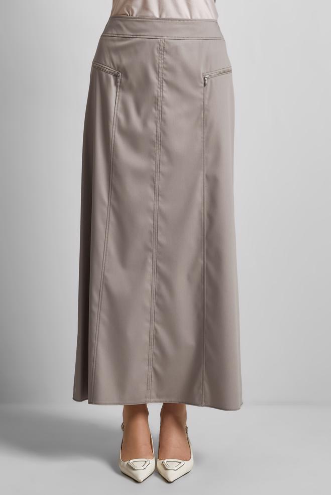 Tesettür giyim BEJ DÜZ ETEK 60696 - ALVİNA