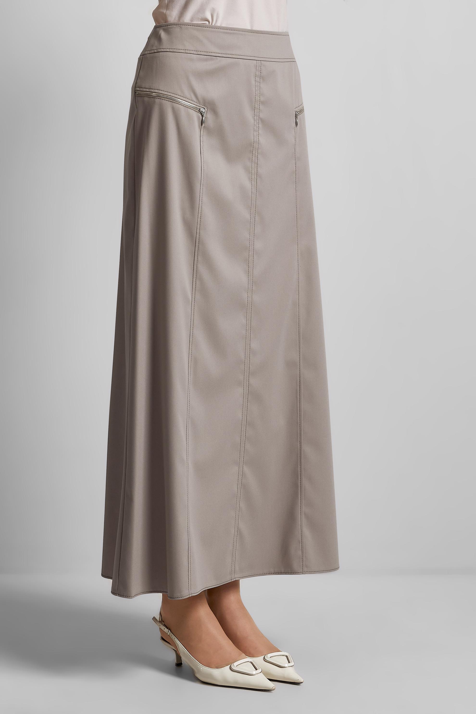 Tesettür giyim BEJ DÜZ ETEK 60696