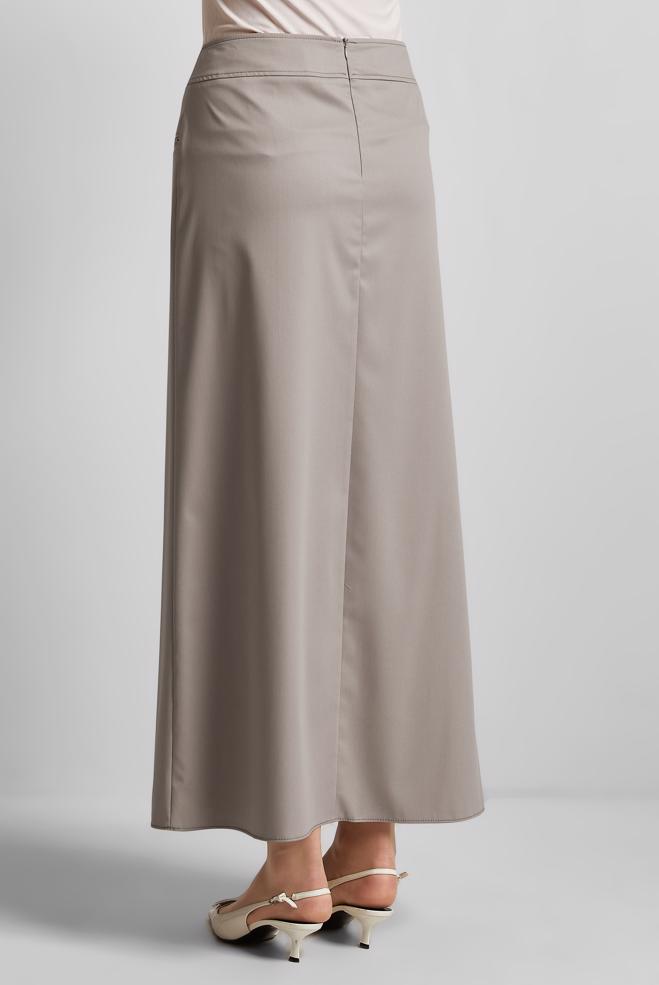 Tesettür giyim BEJ DÜZ ETEK 60696 - ALVİNA