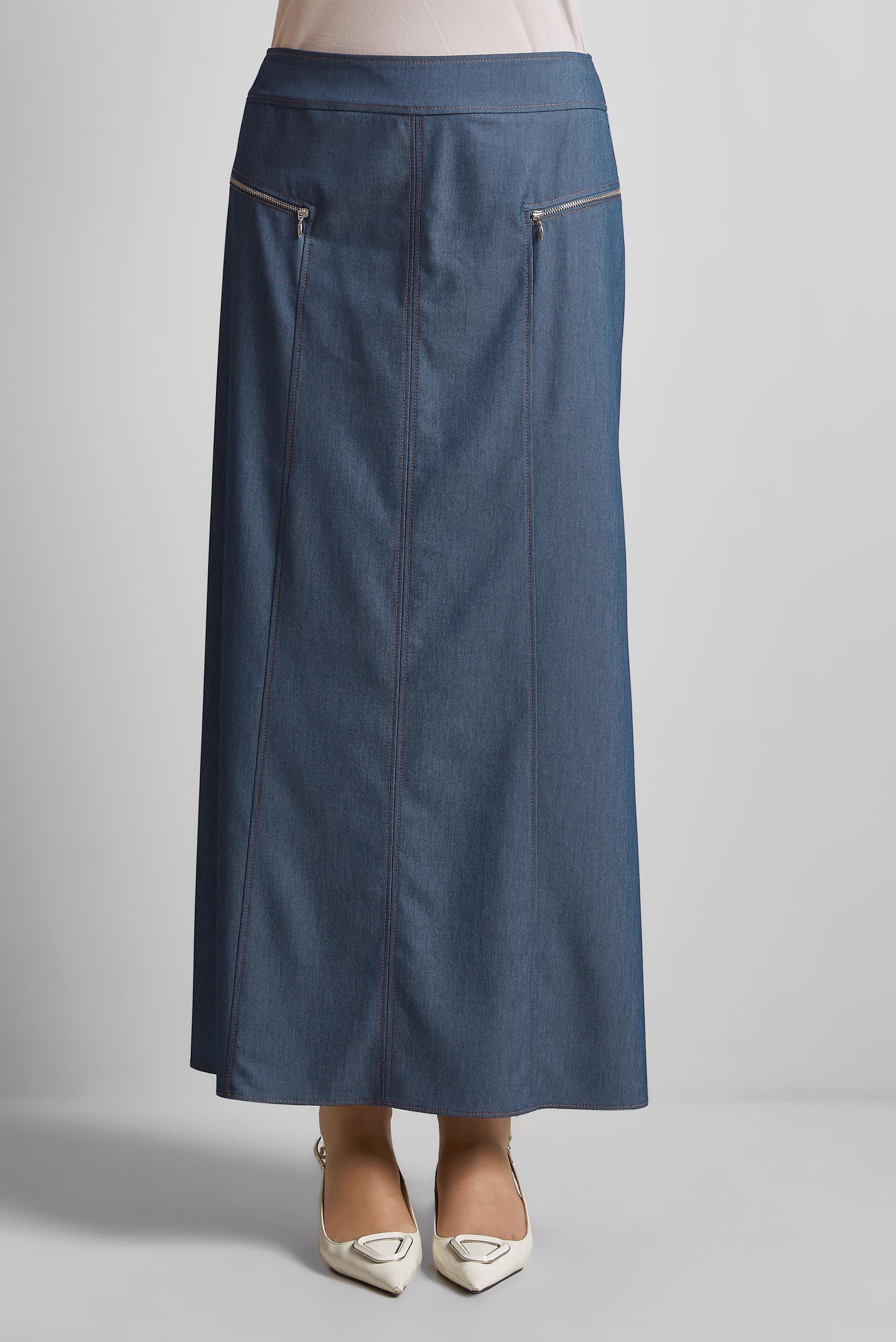 Tesettür giyim LACİVERT DÜZ ETEK 60696