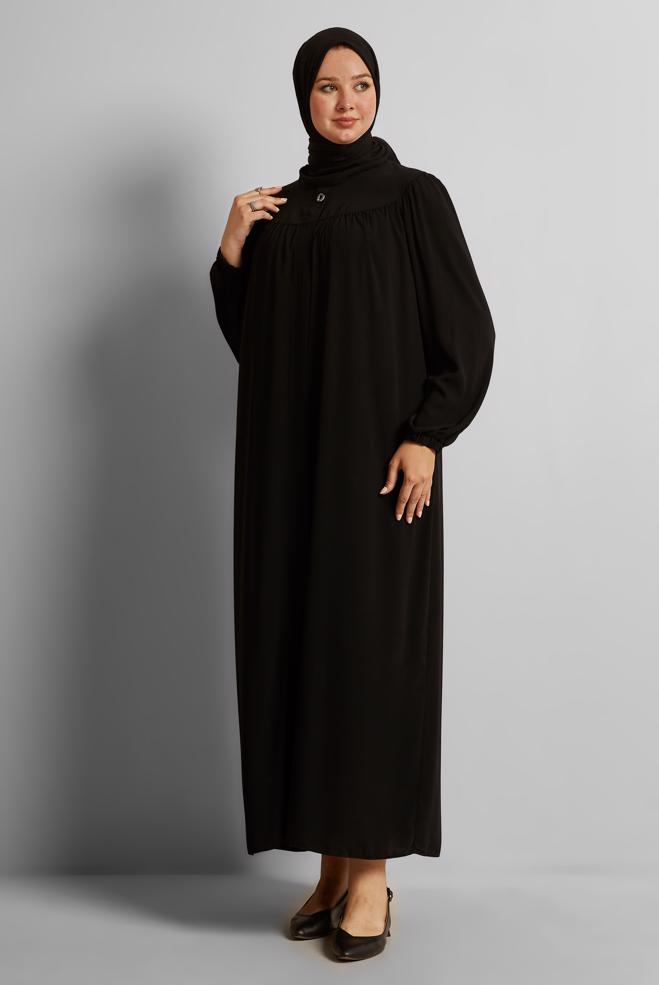 Vêtements hijab NOIR COUCHE DE FINITION ZIPPÉE 80122 - ALVİNA