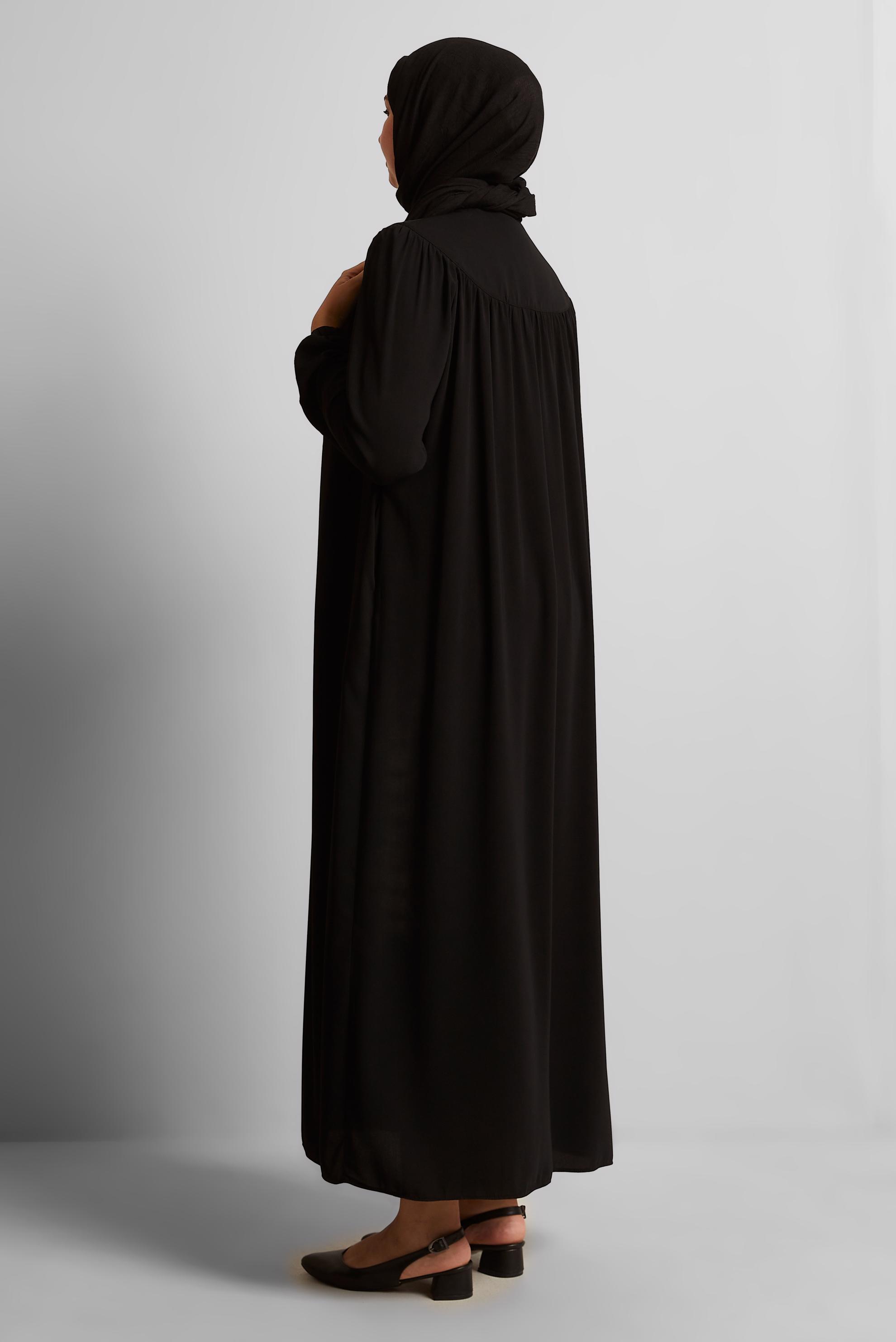 Vêtements hijab NOIR COUCHE DE FINITION ZIPPÉE 80122