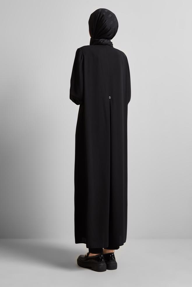 Vêtements hijab NOIR ABAYA DROITE 80124 - ALVİNA