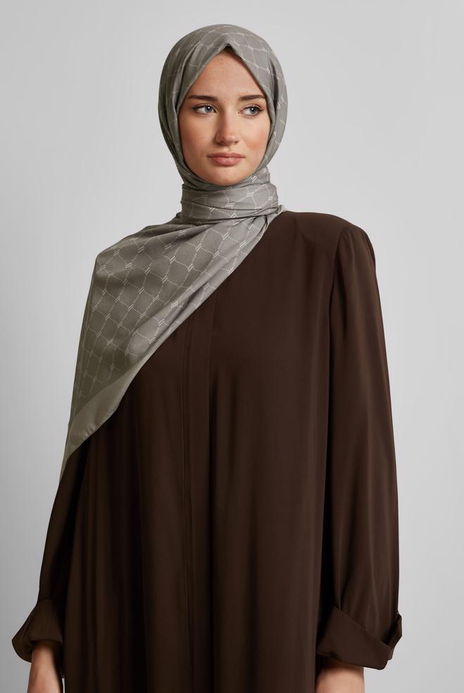 Vêtements hijab BRUN ABAYA DROITE 80124 - ALVİNA