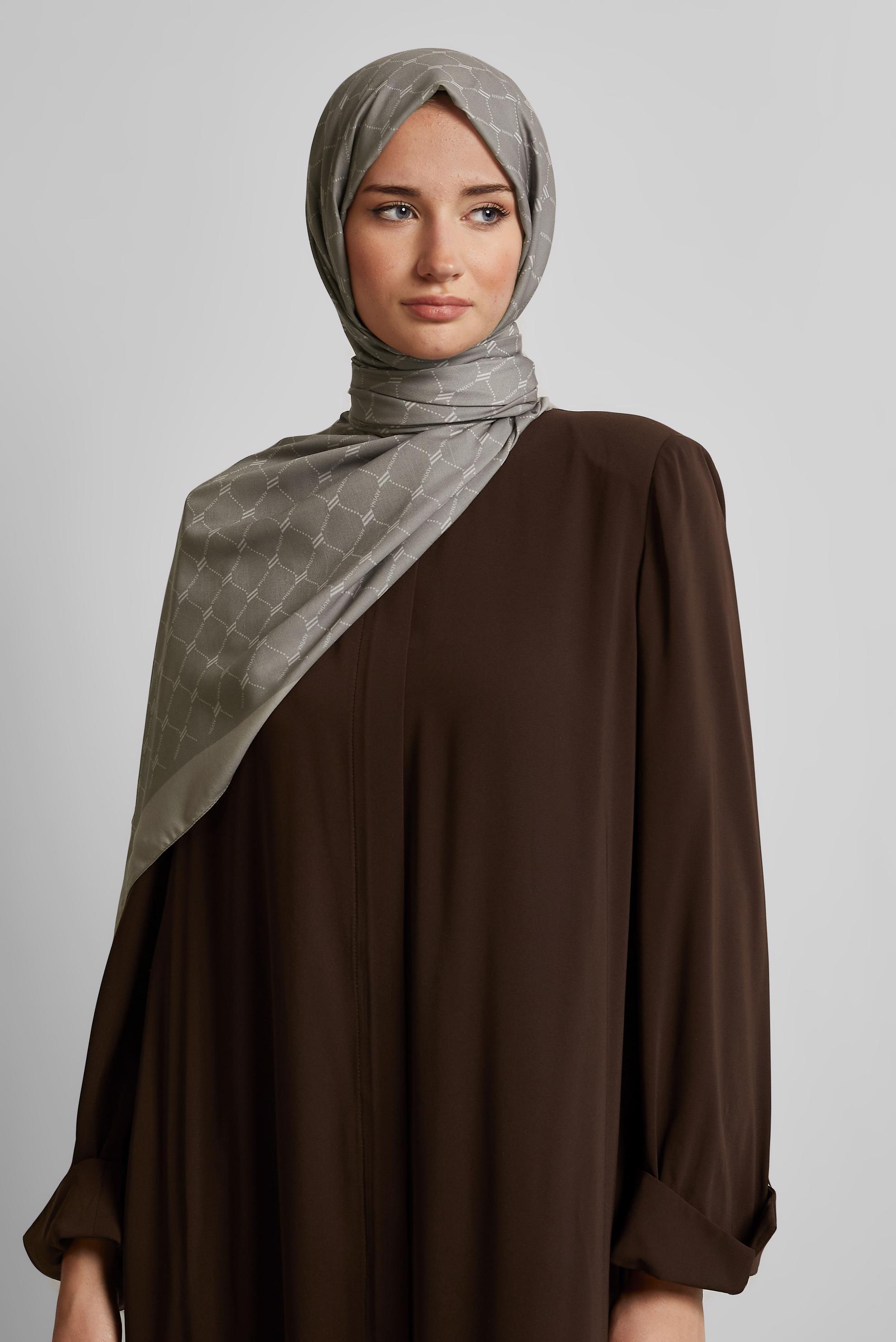 Vêtements hijab BRUN ABAYA DROITE 80124