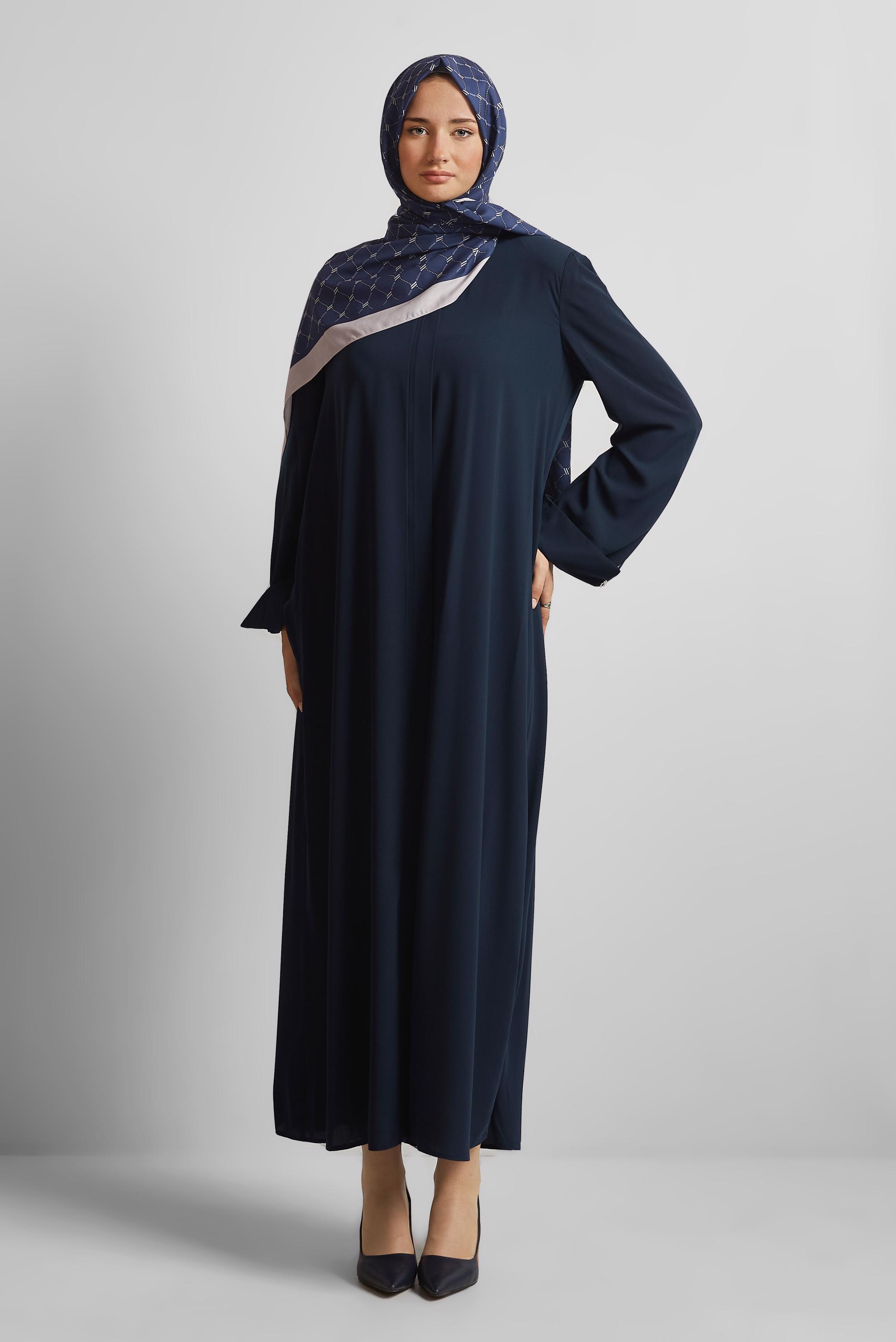 Vêtements hijab BLEU MARINE ABAYA DROITE 80124