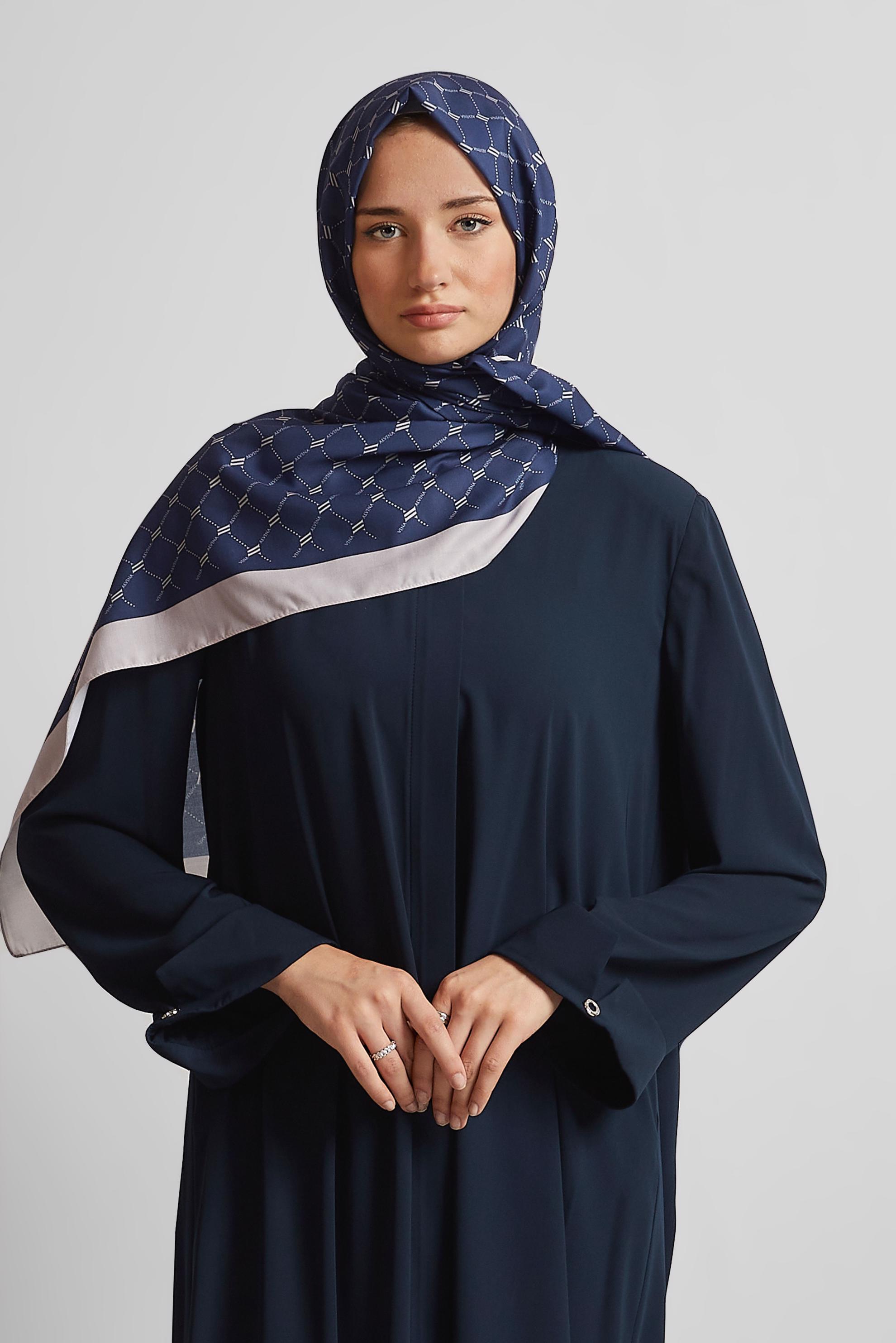 Vêtements hijab BLEU MARINE ABAYA DROITE 80124